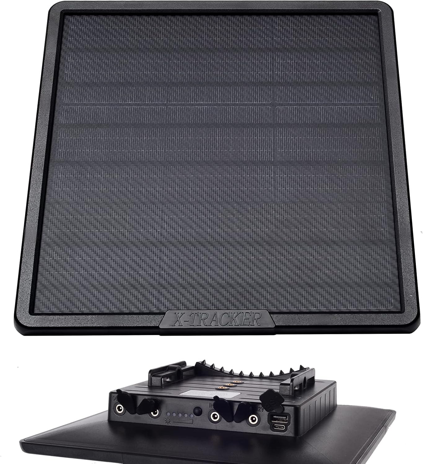 Solar Panel Kit , Portable Solar Panel Support 6/9/12V and Output 20W USB-C Fast Charging, Solar Panel Charger Built-in Lithium Battery 25000mAh, IP66 Waterproof, for Trail Camera/Security Camera