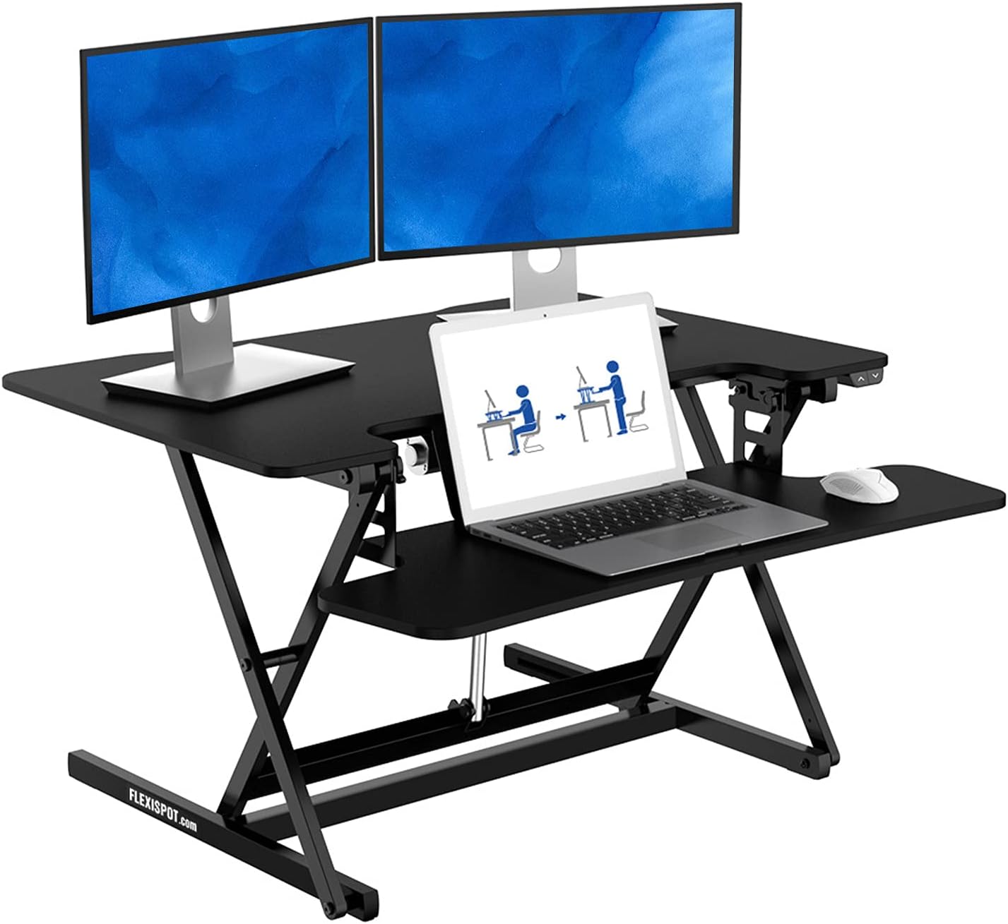 FlexiSpot Motorized Standing Desk Converter- 35