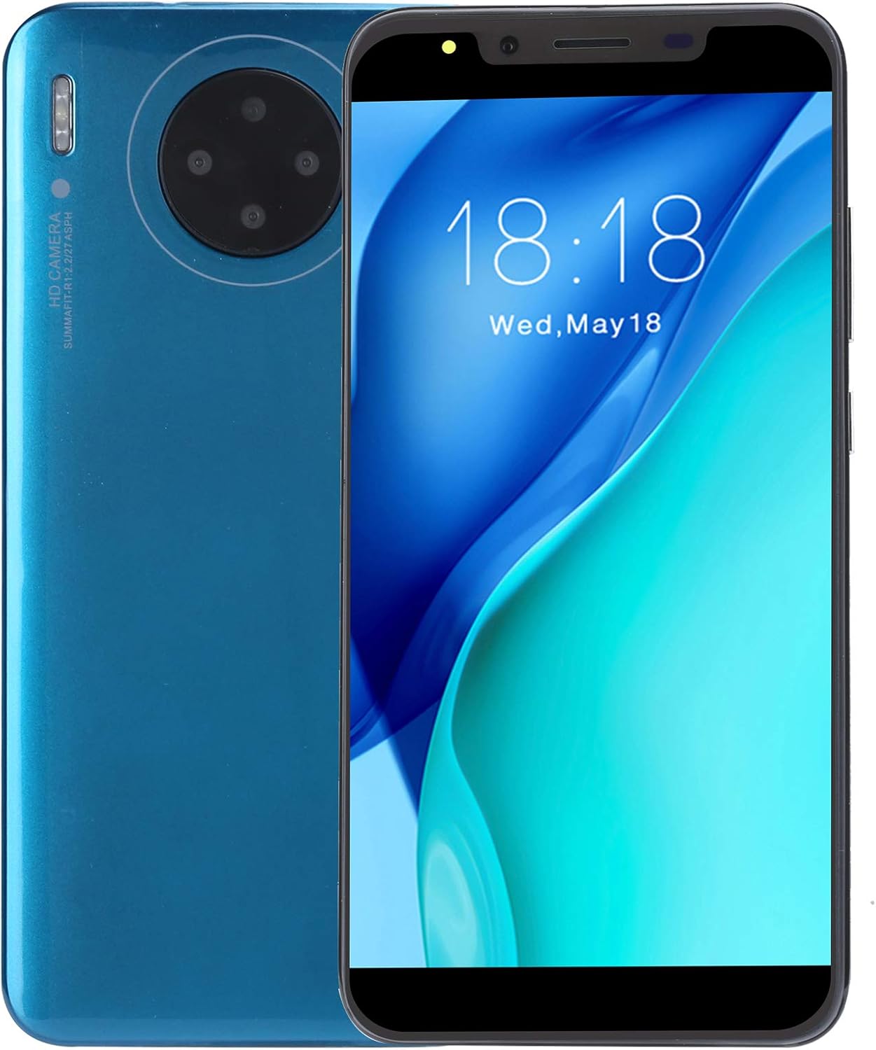 KIKYO Unlocked Smartphones,M30PLUS 5.72 in HD Dual SIM Unlocked Cell Phones,512MB + 4G,2MP + 2MP,1800mAh Capacity Battery Android Phone(Blue)