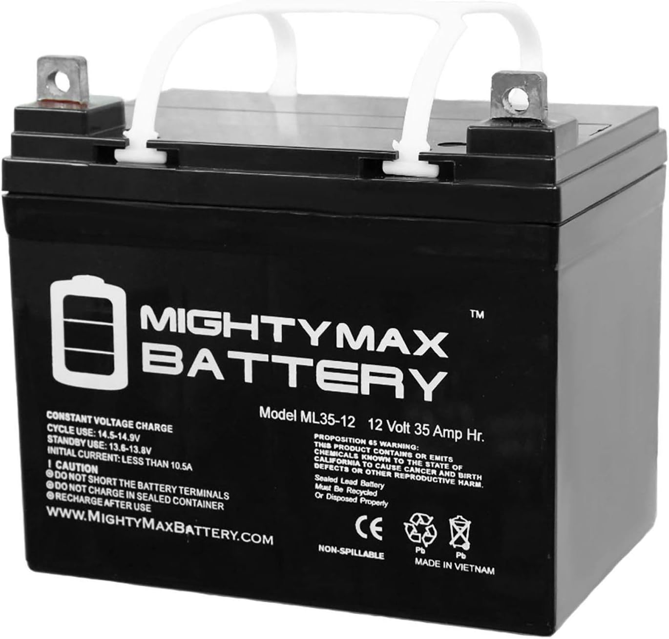 ML35-12 - 12 Volt 35 AH SLA Battery- Mighty Max Battery Brand Product Pack of 2