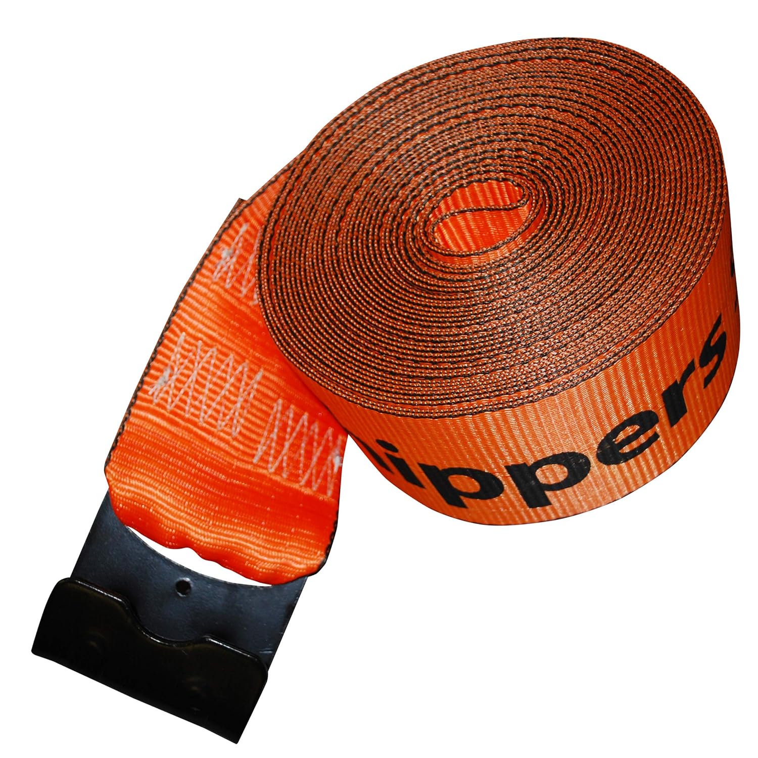 Shippers Supplies 4” x 30’ Orange Winch Strap with Flat Hook — 10 Pack