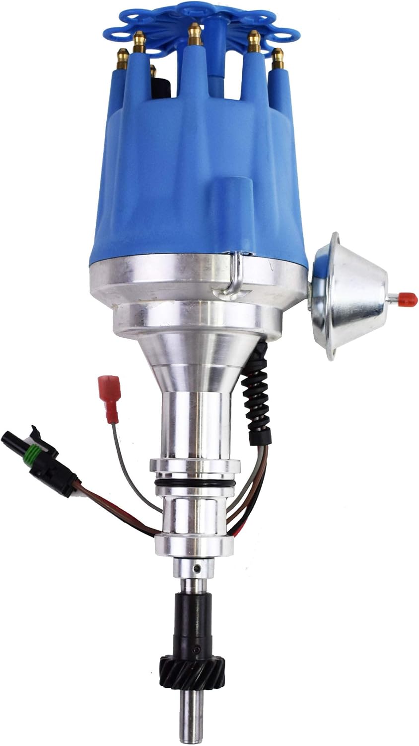 A-Team Performance - Pro Series Ready to Run R2R Distributor - Compatible with Ford SB Small Block Windsor 289/302W, V8 Engine Black Cap