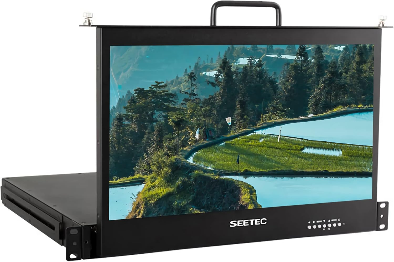 SEETEC 17.3 Inch 1RU Pull Out Rack Mount Monitor Full HD 1920x1080 Broadcast LCD Monitor SC173-HD-56 (HDMI)