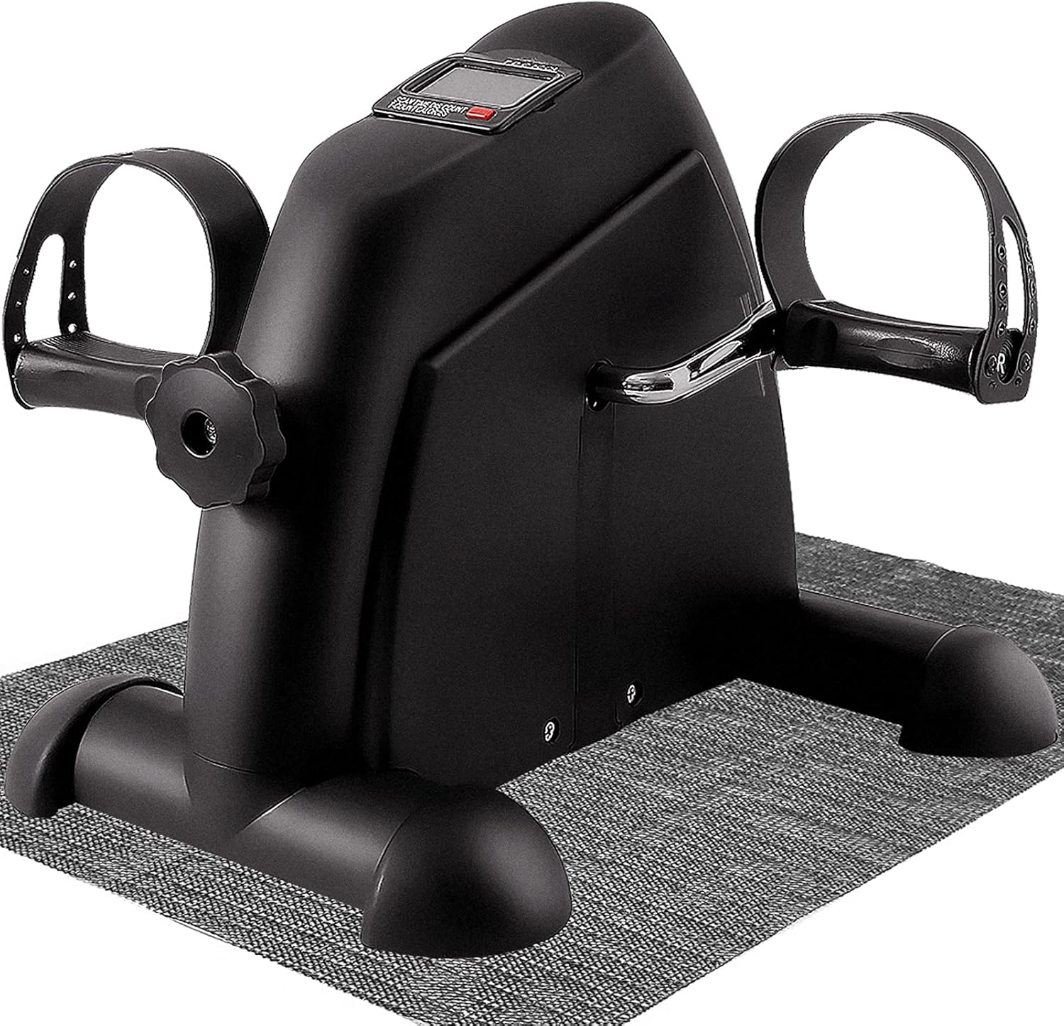 Under Desk Bike Pedal Exerciser - TABEKE Mini Exercise Bike for Arm/Leg Exercise, Pedal Exerciser for Seniors with LCD Display Pack of 2