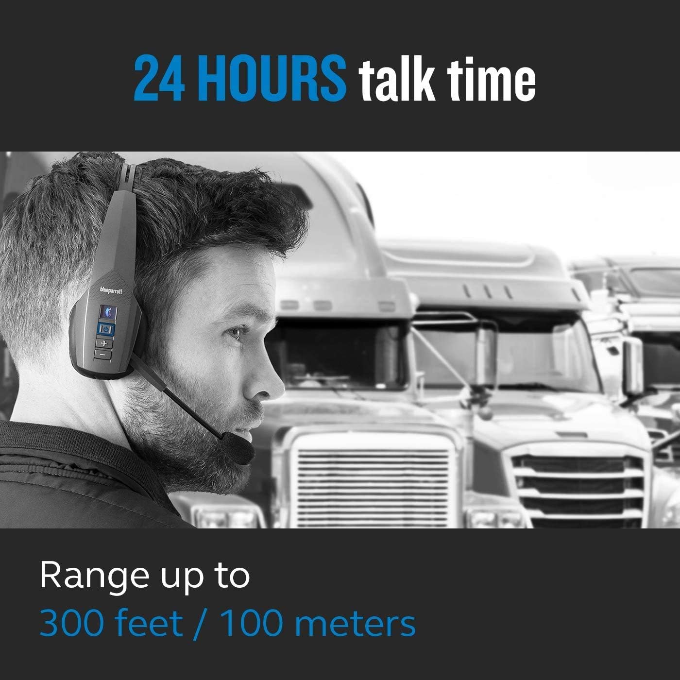 BlueParrott B350-XT 203475 Noise Canceling Bluetooth Headset (Renewed)