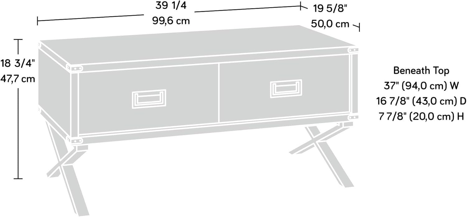 Sauder Vista Key Lift-top Coffee Table, L: 39.21