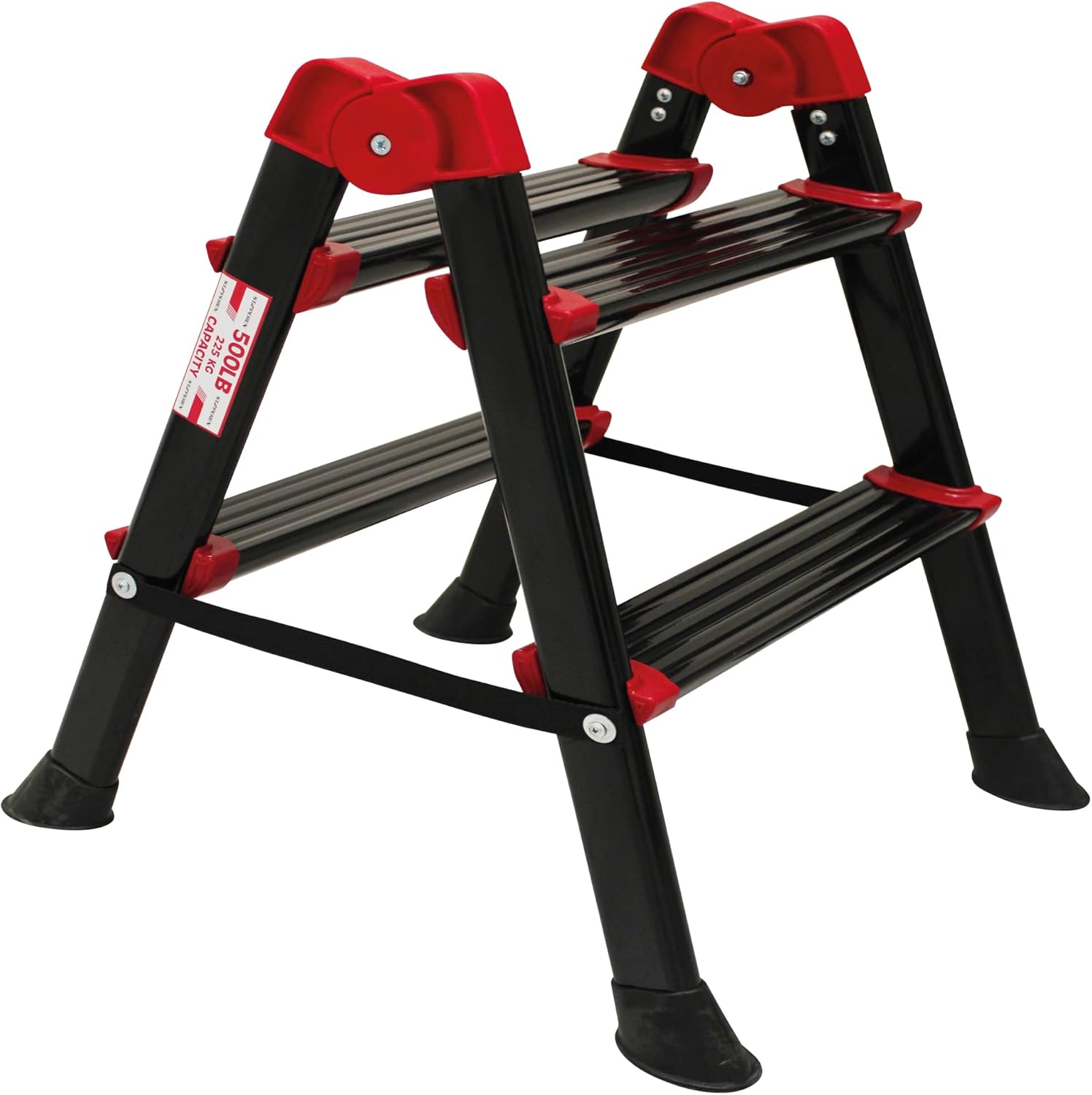 STEPEREN 2+2 Step Ladders, Full Metal, Special Robot Welding, Non-Slip Plastic Foot, Special D Profile Non-Slip Metal Step, Loading Capacity 500 LBS (2+2) Pack of 2