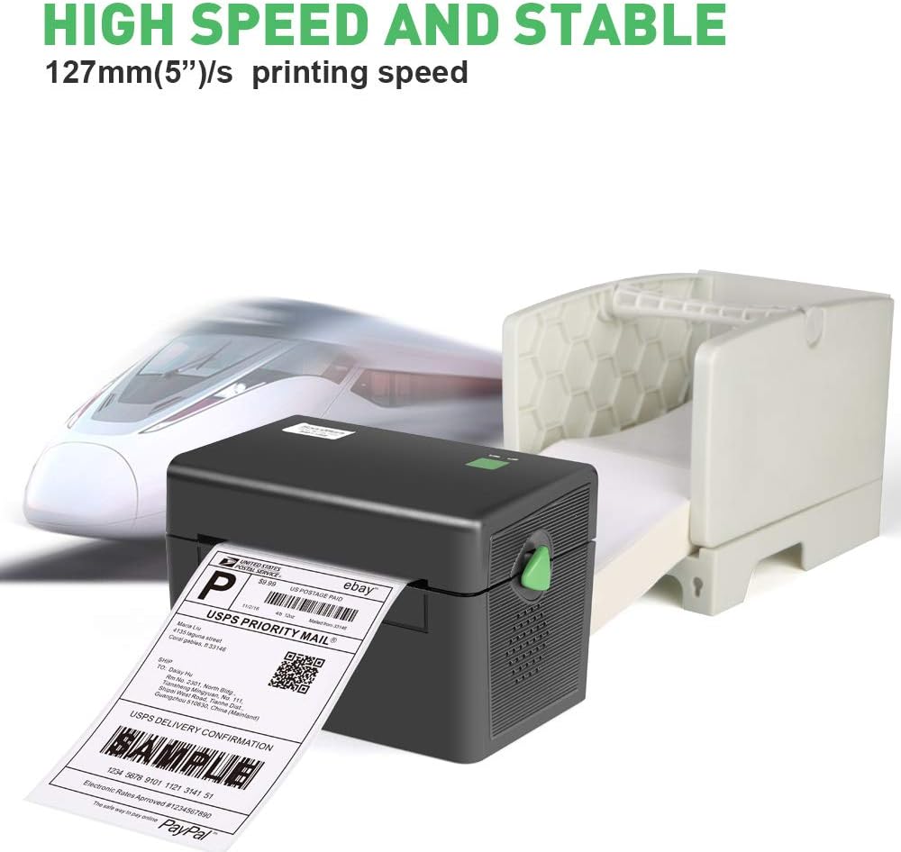Thermal Shipping Label Printer - Commercial Grade Direct Thermal High Speed Printer - Compatible with Amazon, Ebay, Etsy- 4×6 Thermal Printer