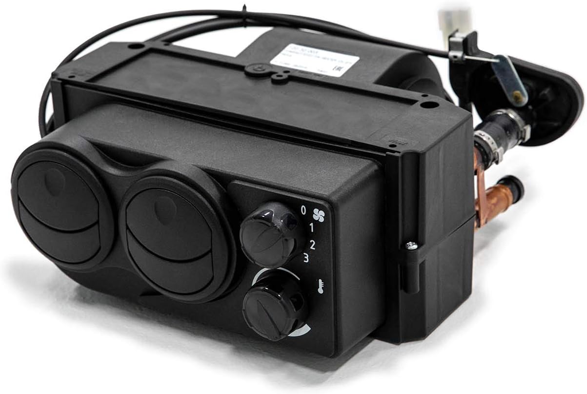 SuperATV Cab Heater for 2014-2018 Polaris RZR XP 1000 / XP 4 1000 | Built-in Shutoff Valve | 3.4 Amps at 13.7 Volts | RZR Heater Includes Defrost Hoses and Vents | 360 Degree Adjustable Vents