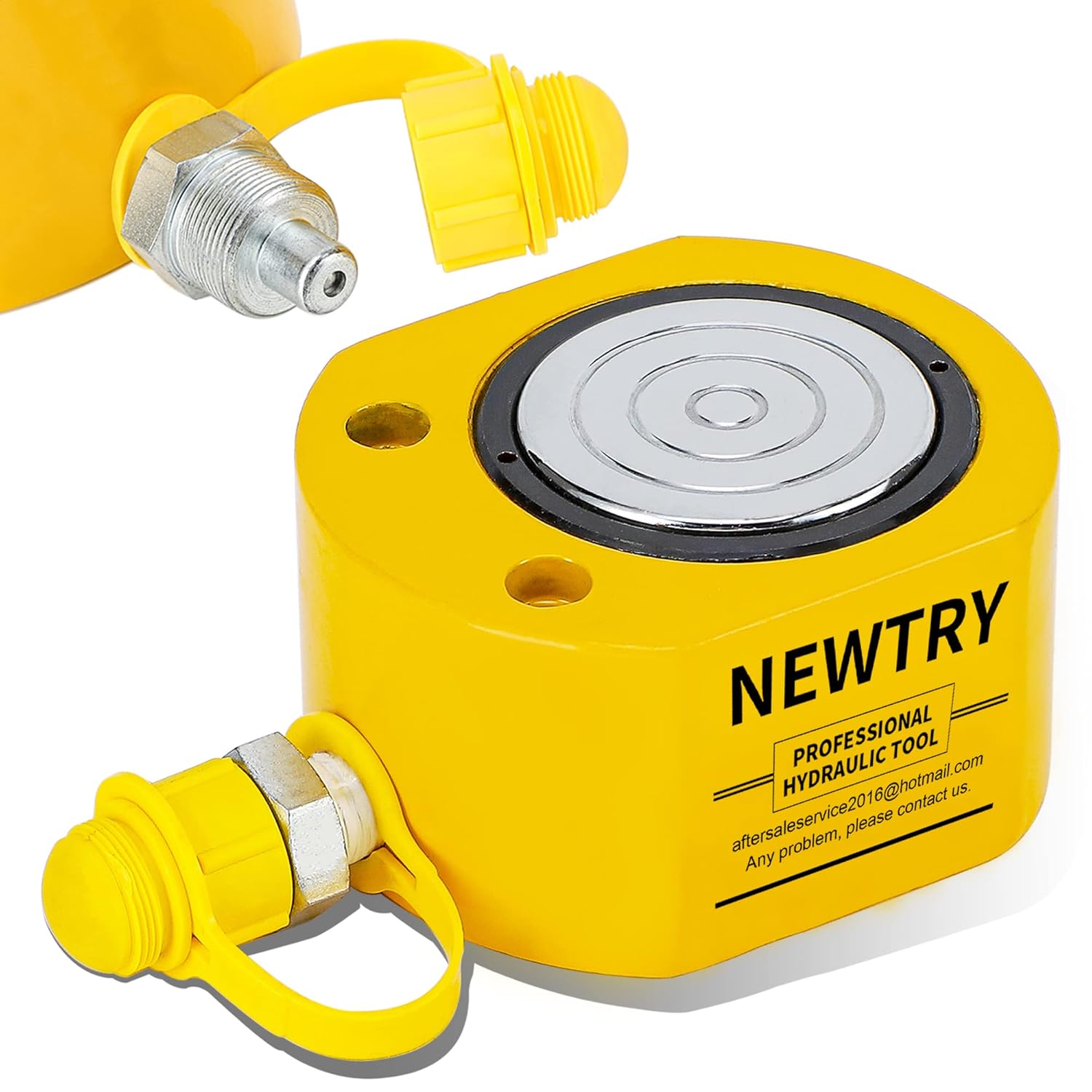 NEWTRY Hydraulic Ram Cylinder 20T Hydraulic Jack Lifting Cylinder Hydraulic Porta Power Cylinder Ram 0.51” Low Profile Hydraulic Ram Jack Mini, Portable for Shipbuilding, Bridge, Construction