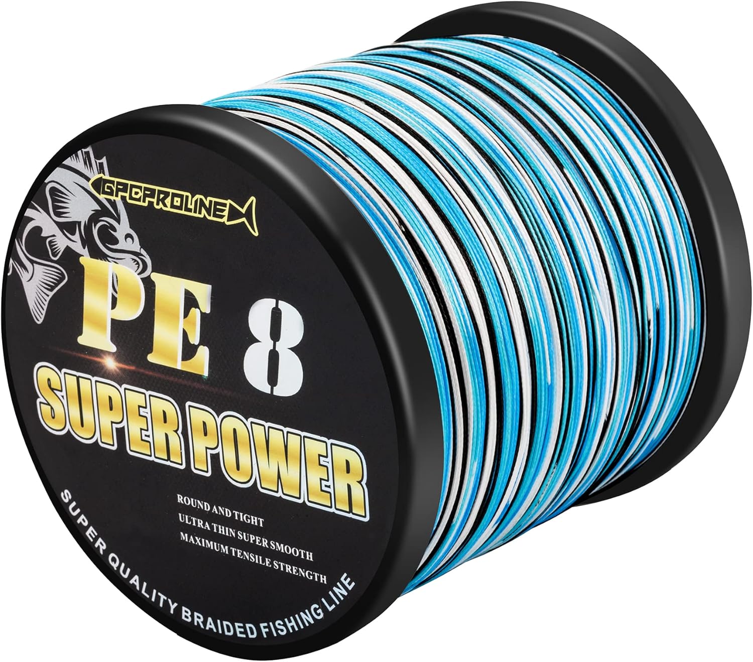 GPCPROLINE Braided Fishing Line PE 4 8 - Abrasion Resistant - Fade Resistant - Cast Longer - Thinner & Smooth - Camo Blue, Camo Green, Green - 10LB/15LB/20LB/30LB/50LB/80LB/100LB for Saltwater Fishing Pack of 2
