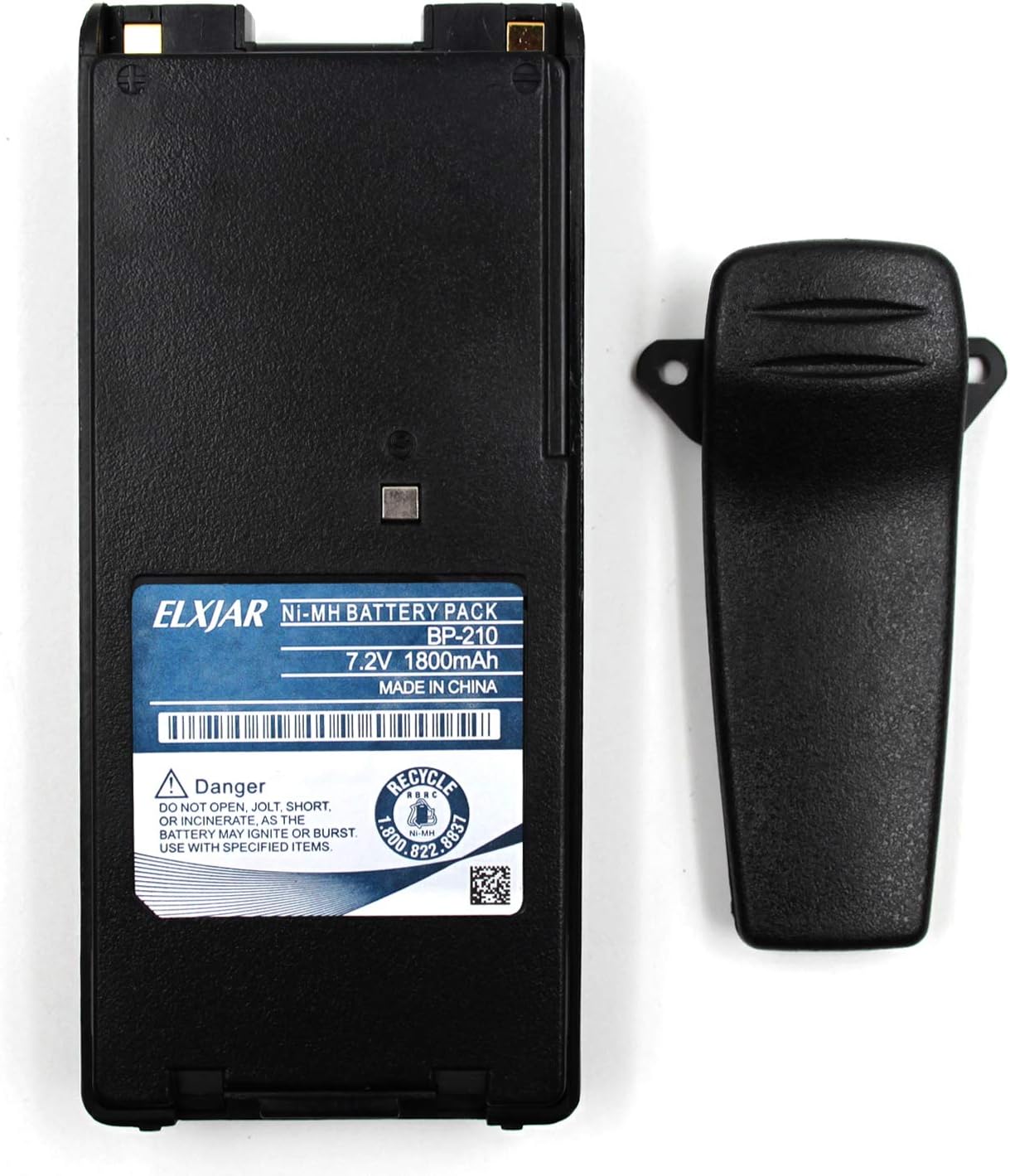 (2-Pack) 7.2V 1800mAh BP-210 Replacement Ni-MH Battery for ICOM Radios C-A6 IC-A24 IC-F30GT IC-F30GS IC-F40GT IC-F40GS IC-F3GT IC-F3GS IC-V8 Two-Way Radio BP-209 BP-222 BP-209N BP-210N BP-222N Pack of 2