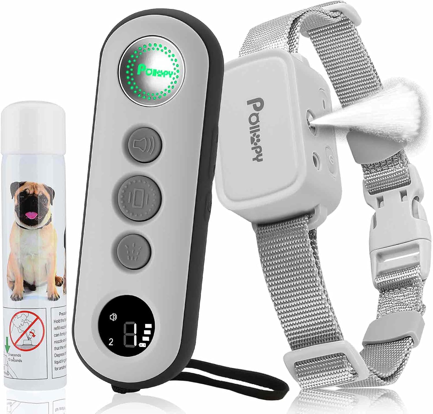 Citronella Dog Training Collar with Remote【Can't Work Automatically】,3 Modes & 3 Spray Levels, Spray/ Vibration/ Beep, Humane Citronella Dog Collar,1000ft Range No Shock Rechargeable Spray Dog Collar Pack of 2