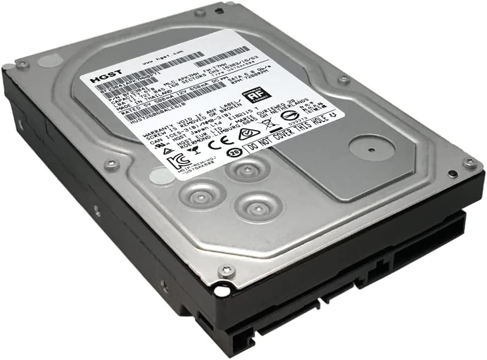 HGST Ultrastar 7K6000 HUS726060ALE610 (0F23001) 6TB 7200 RPM SATA 6Gb/s 128MB Cache 3.5-Inch Enterprise Hard Drive (Renewed) Pack of 2