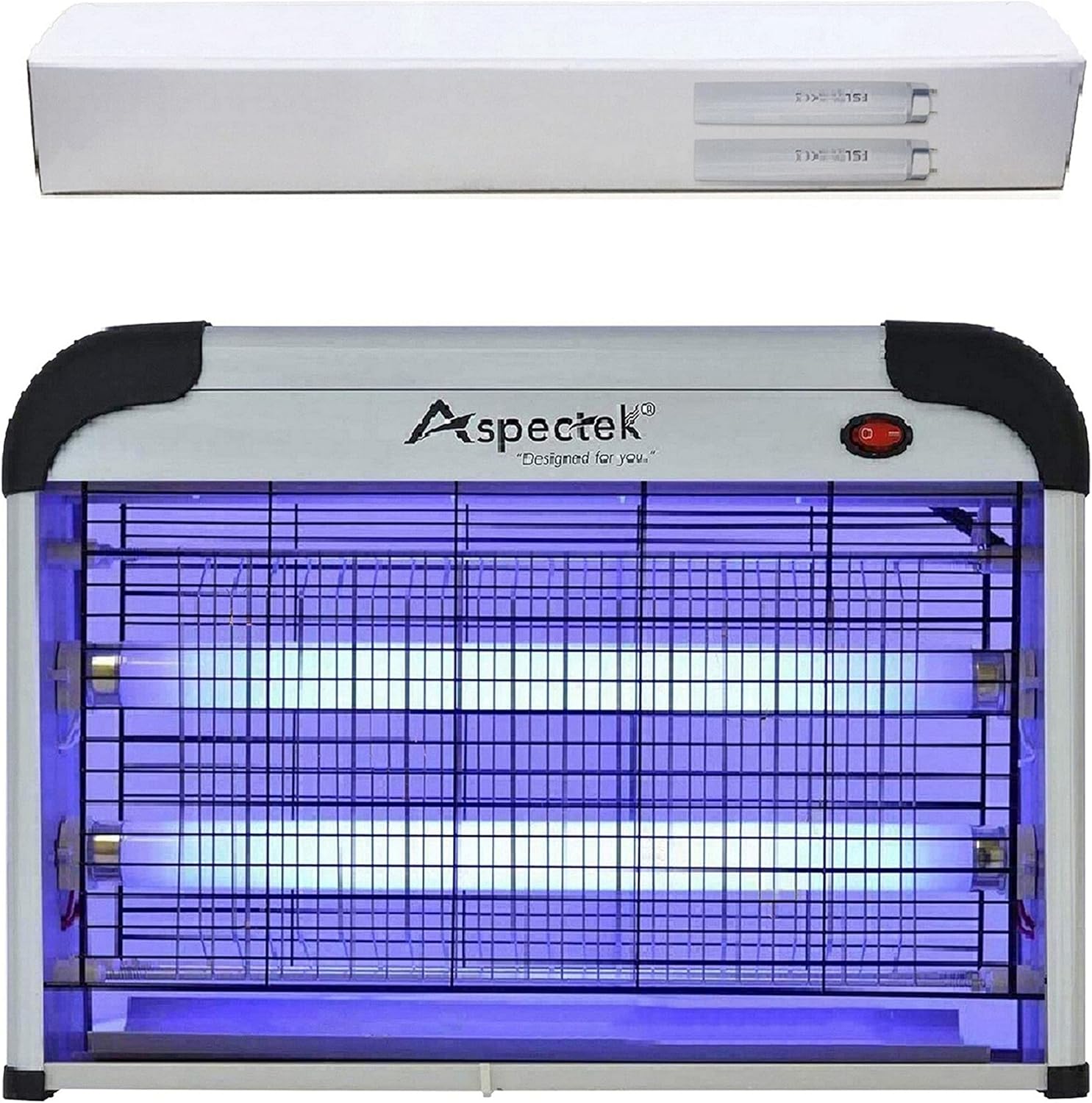 ASPECTEK Electronic 20W Bug Zapper Insect Fly Killer, Indoor (Black) Pack of 2