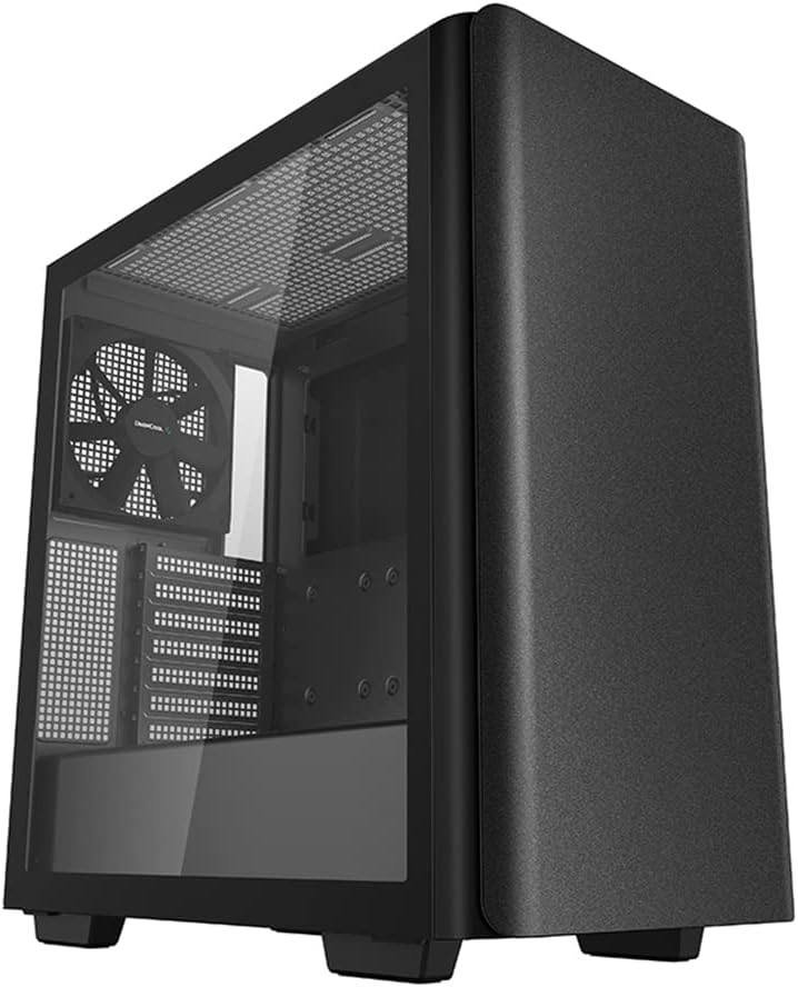 DeepCool CK560 Mid-Tower ATX Case, Airflow Front Panel, Full-Size Tempered Glass Window, 3X 120mm ARGB Fans, 1x 140mm Fan, E-ATX Motherboard Support, Front I/O USB Type-C, Black