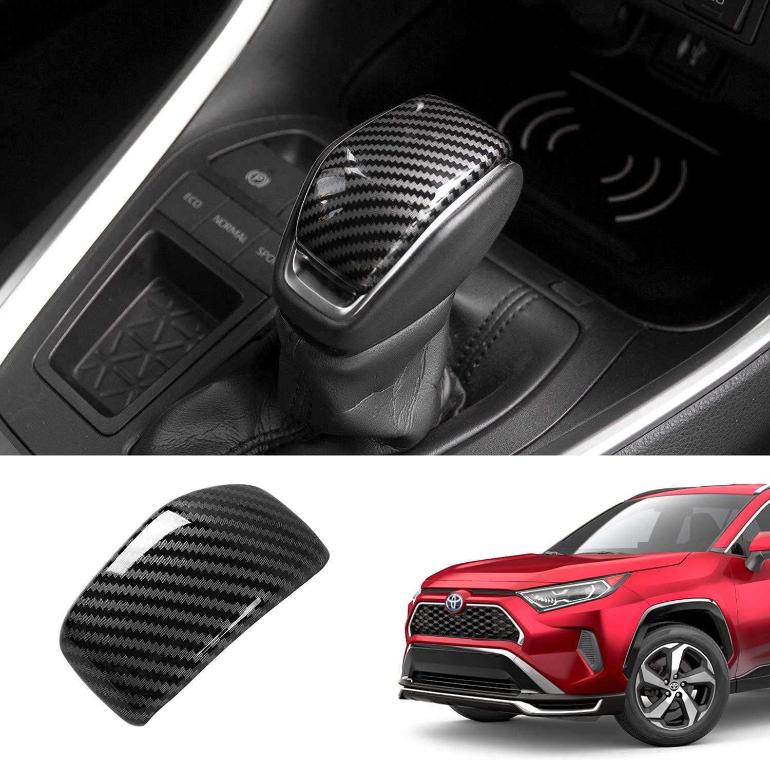 Xipoo Fit 2019 2020 2021 2022 Toyota RAV4 Interior Accessories Interior Trim Cover Frame Decoration 12 Pcs for 2019 2020 2021 2022 Toyota RAV4 (Matte Carbon Fiber Pattern, A Set of 12 Pcs)