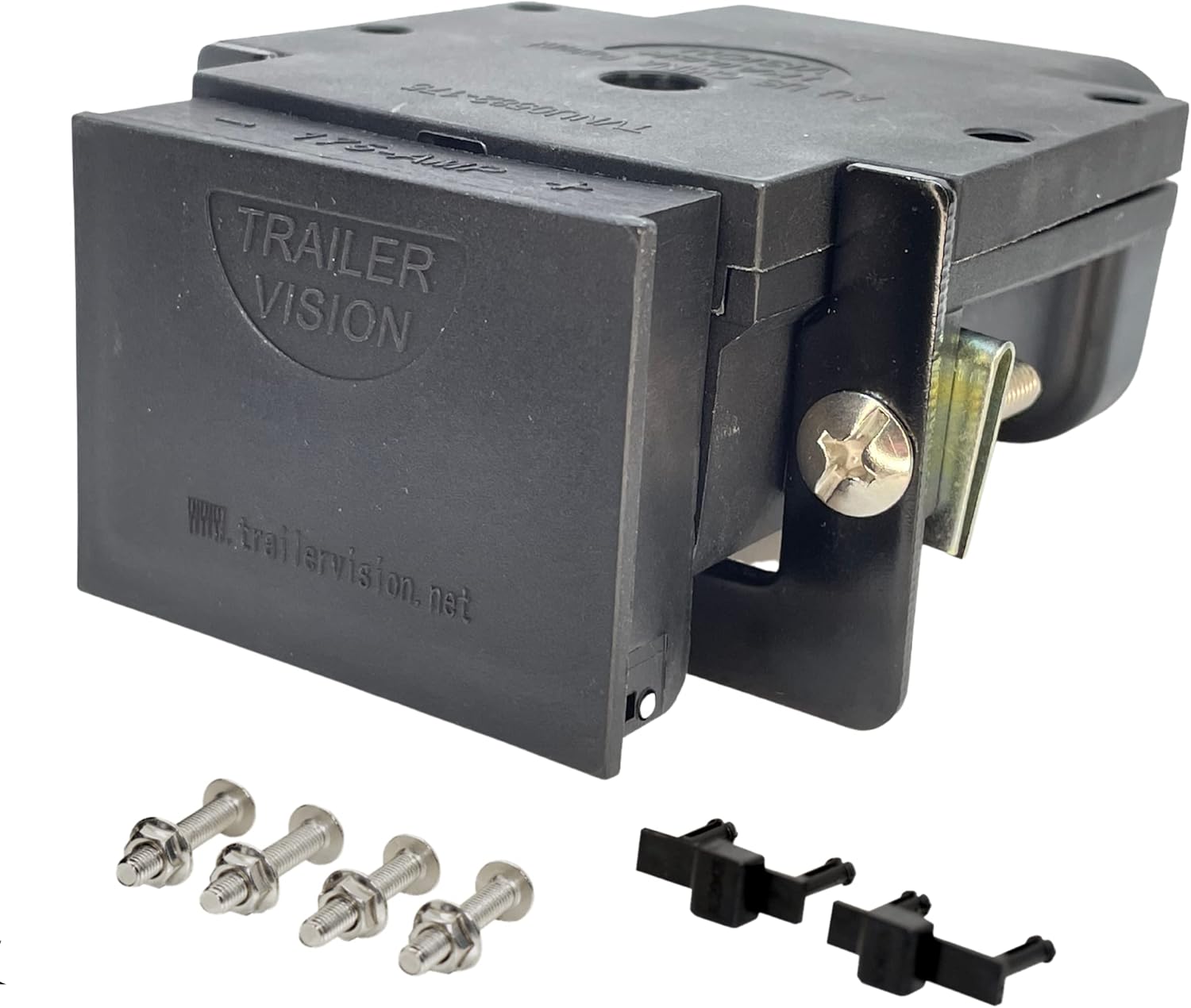 Trailer Vision 175 Amp Anderson Connector Plug Cover - 175A Dust Cover Assembly Panel or Surface Mount Fitting UV Insulated Protection with LED Indicator (175 Amp) Pack of 2