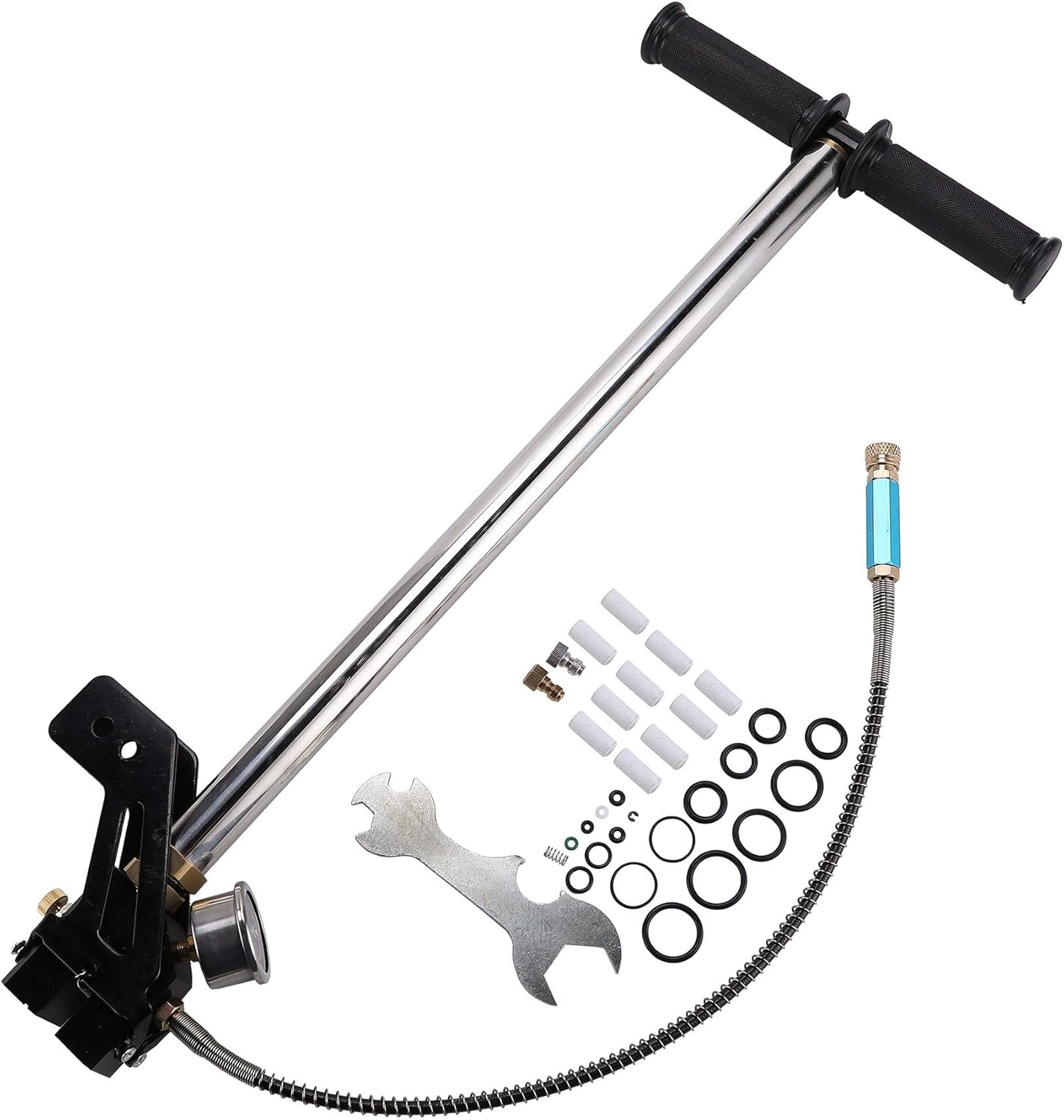 HIRAM High Pressure Hand Pump Air Rifle Filling Stirrup Pump 40MPA, Stainless Steel, CE Listed Pack of 2