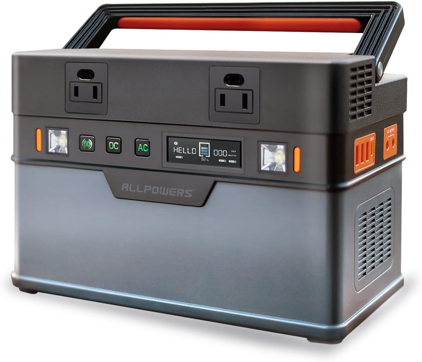 ALLPOWERS Solar Generator 110V 700W, Portable Power Station 606Wh with Pure Sine Wave AC Outlets, DC USB Car Ports, Mobile Backup Battery for Camping Home Use Emergency