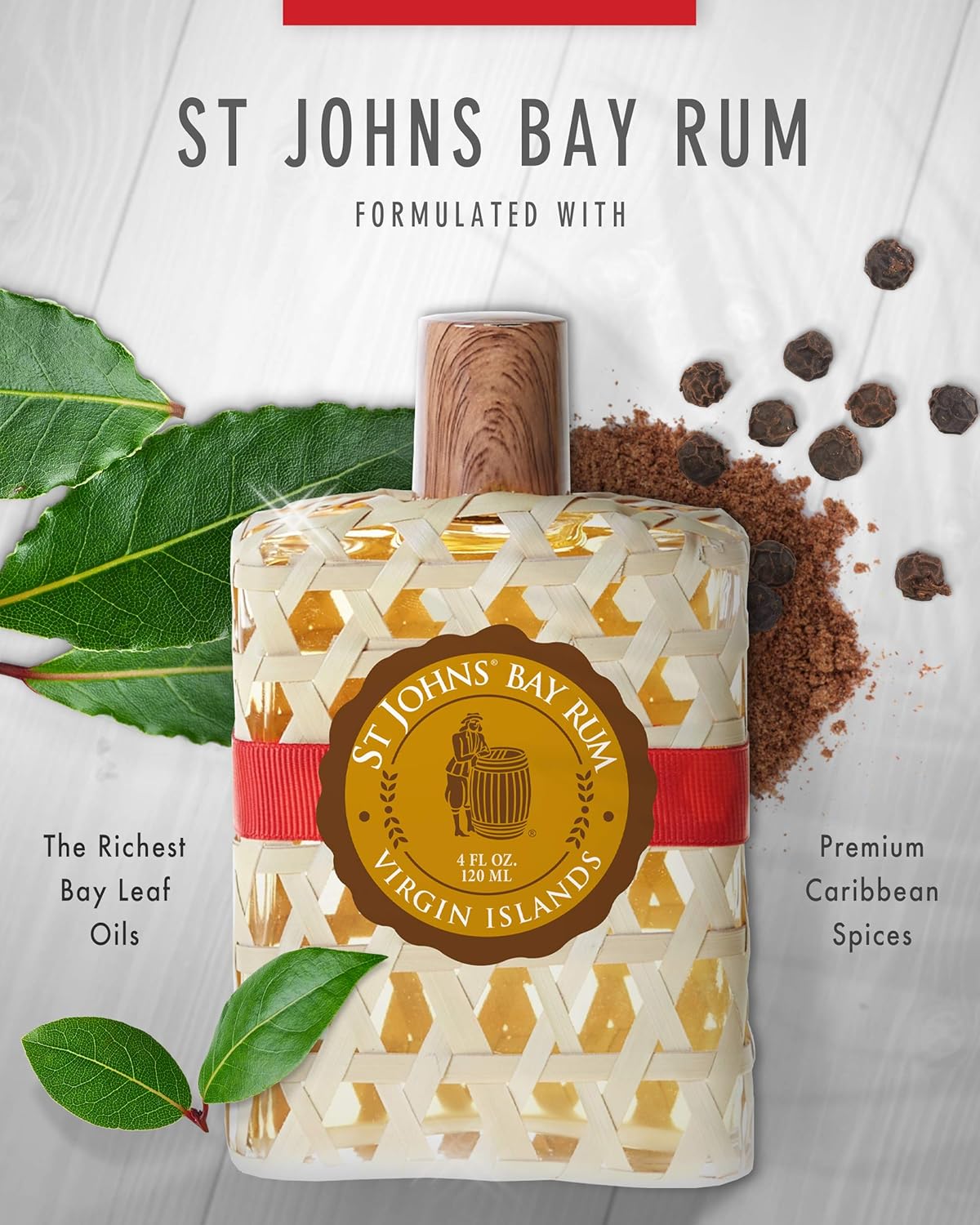 St Johns Bay Rum Aftershave and Cologne | Made with Bay Leaves from the Virgin Islands | Best Selling Bay Leaf After Shave Fragrance for Men | (4 oz Splash Bottle ) Pack of 2