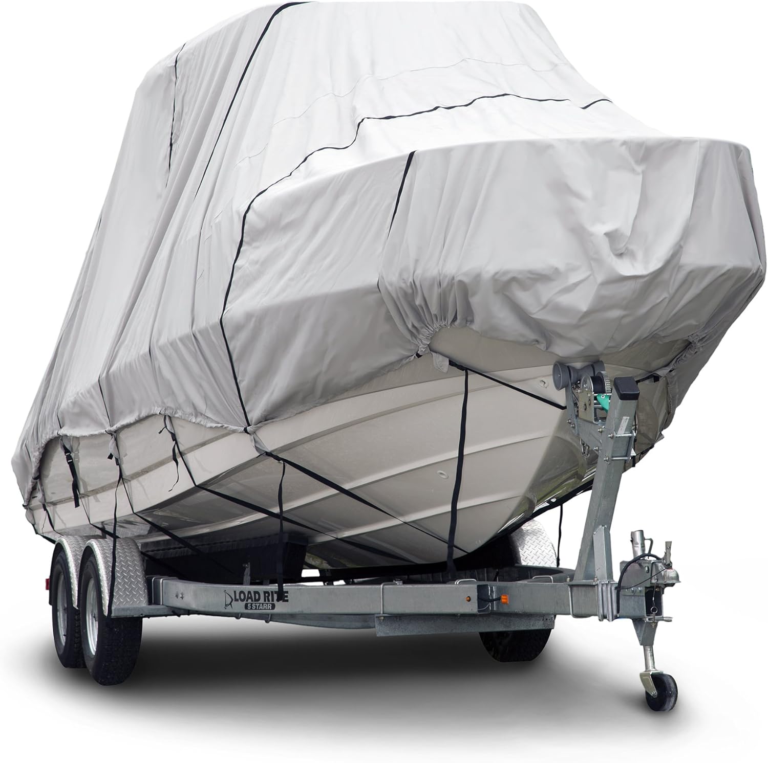 Budge B-621-X7 600 Denier Hard/T-Top Boat Cover Gray 22'-24' Long (Beam Width Up to 106