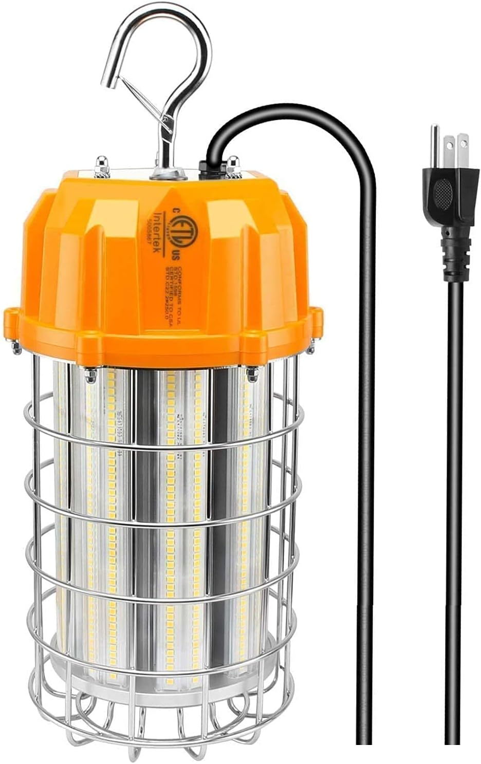 150W LED Construction Work Light Portable 22500LM 5000K LED Temporary Hanging Job Site Work Lights with Hook, Lighting for Construction,Jobsite,Workshop, ETL Certified (600W MH/HPS Equiv)