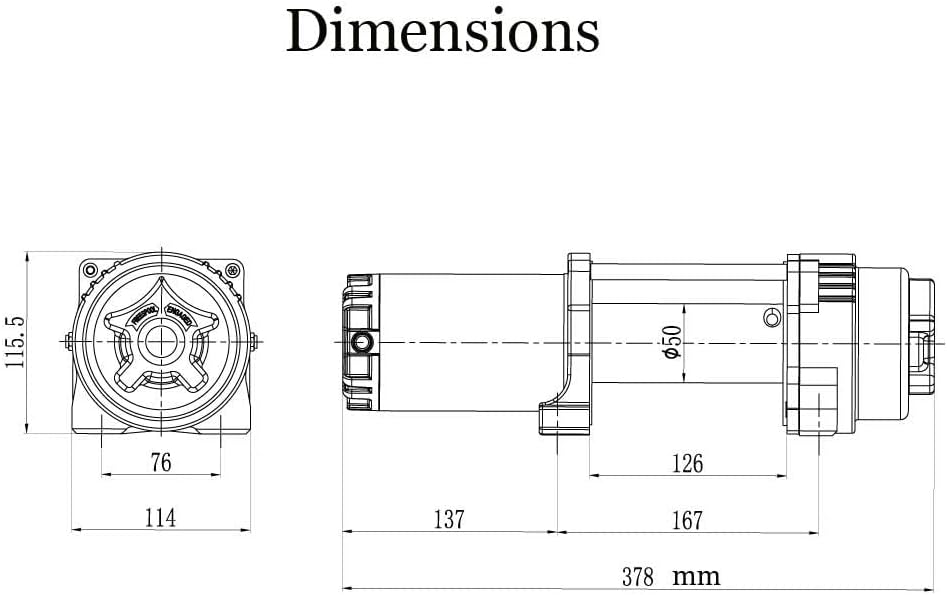 SINOKING 6000lb 12V Winch, UTV&ATV Winch with 1/4
