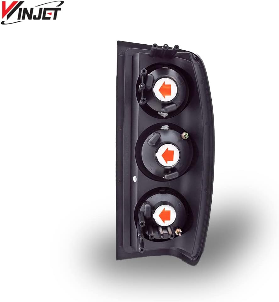 Winjet WJ20-0046-04 Tail Light (Black Housing/Clear Lens, Toyota Tacoma Altezza) Pack of 2