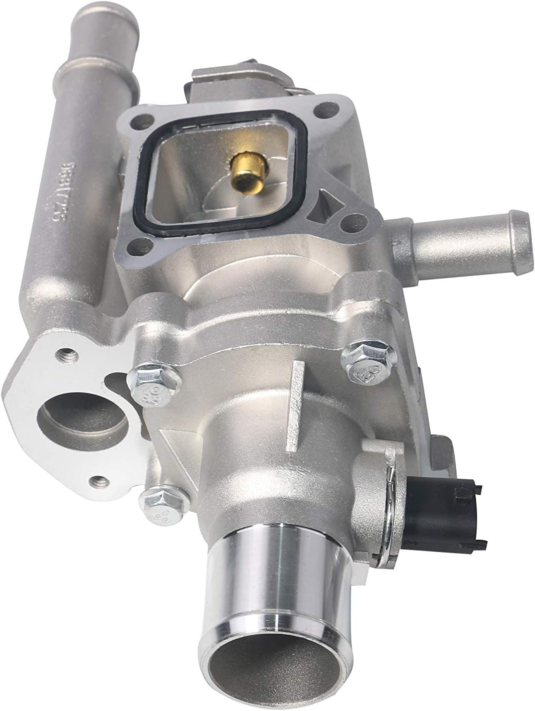 Coolant Thermostat and Housing Assembly with Sensors - Compatible with Chevy Cruze, Limited, Trax, Sonic 1.8L & 1.6L - Replaces 25192228, 55564890, 15-81816, 902-033, 55579951 - Full Aluminum Pack of 2