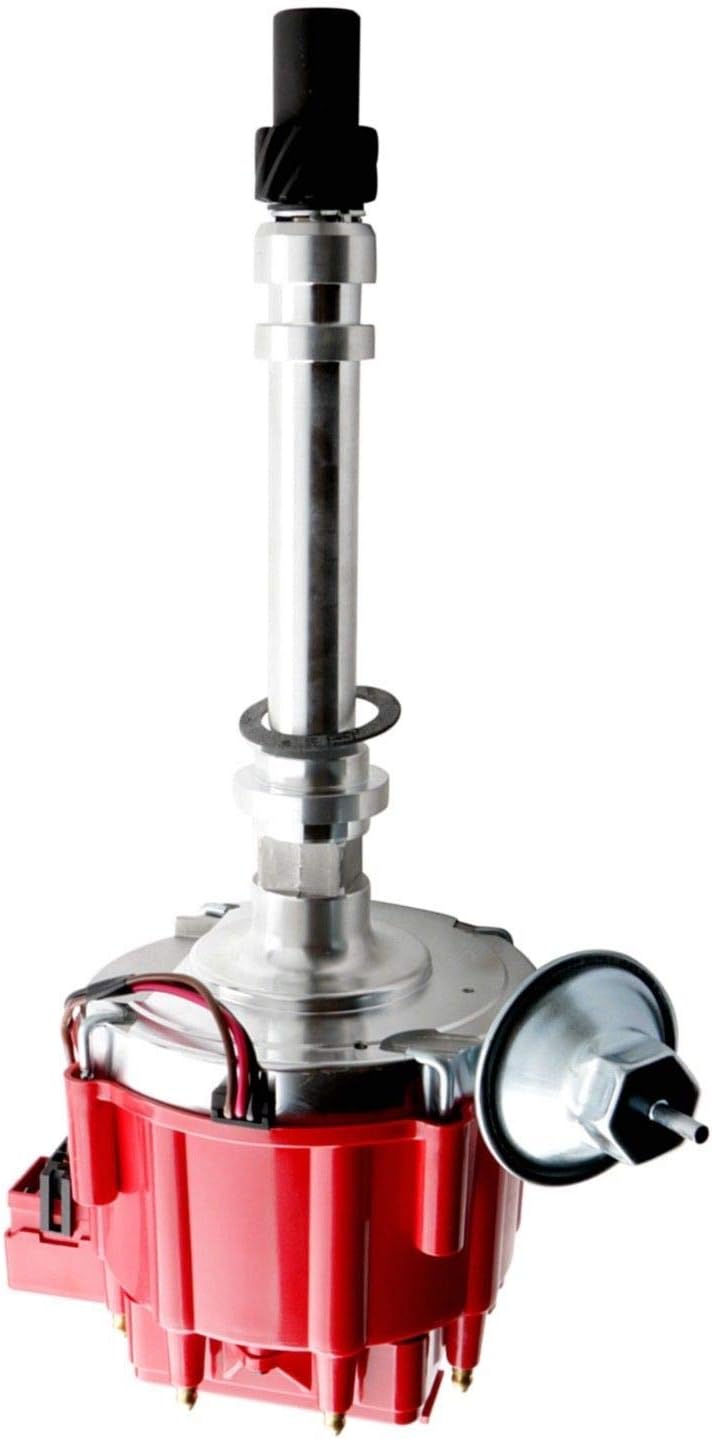 MOSTPLUS Distributor with Spark Plug Wires Ignition Combo Compatible with Chevy SBC 350 BBC 454 HEI 850002 D1002 Pack of 2