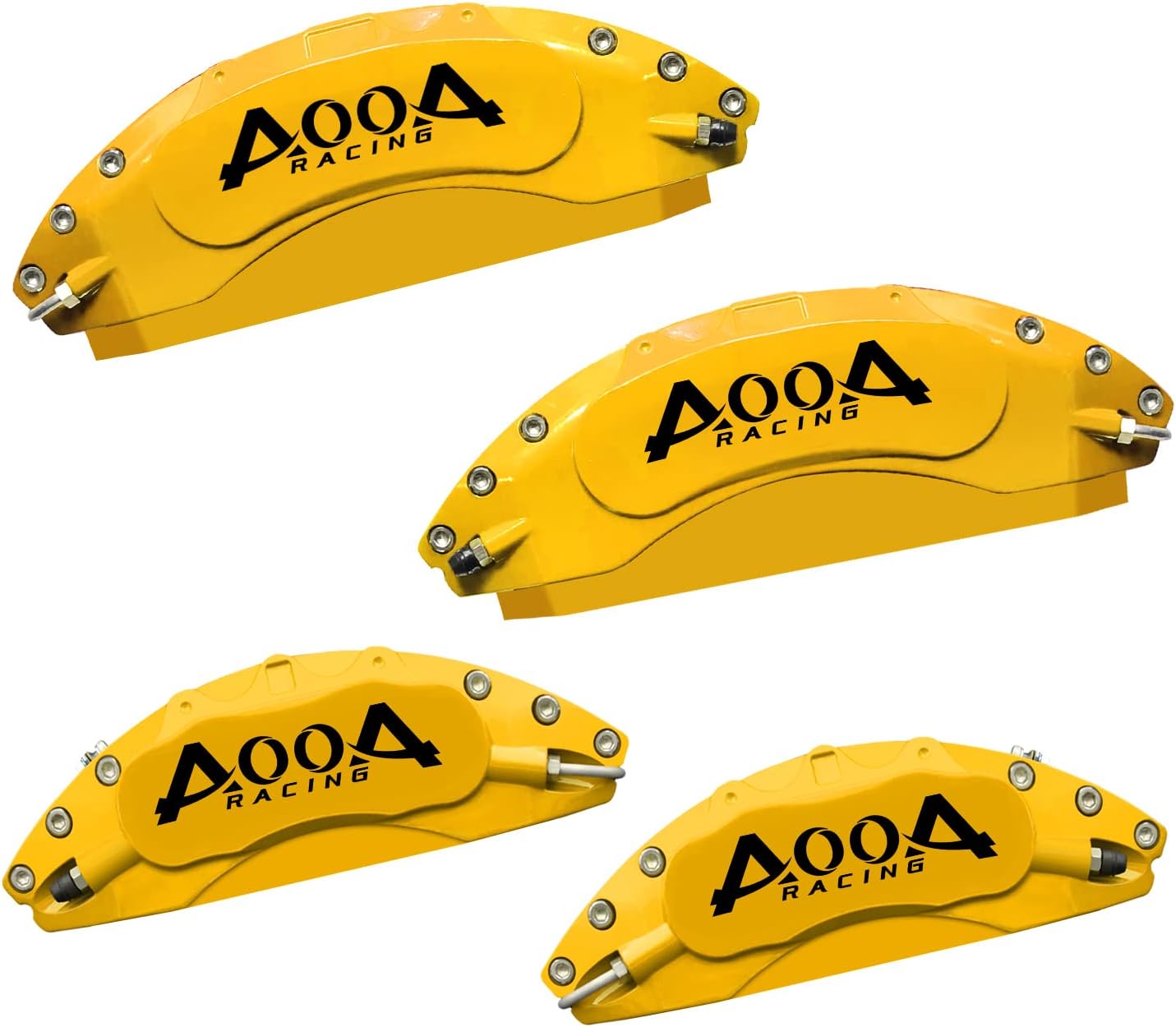 AOOA Brake Disc Red Character Caliper Cover Powder Coating Fits Dodge Ram 1500(set of 4)
