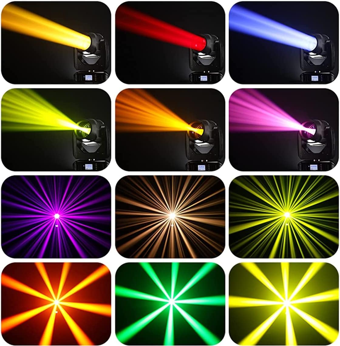 Tawelun 14R 295W Beam Moving Head Light Stage Lighting with Six Prism Brighter Than 7R 10R DMX512 for Wedding Christmas DJ Disco KTV Bar Club Party，7r Plus