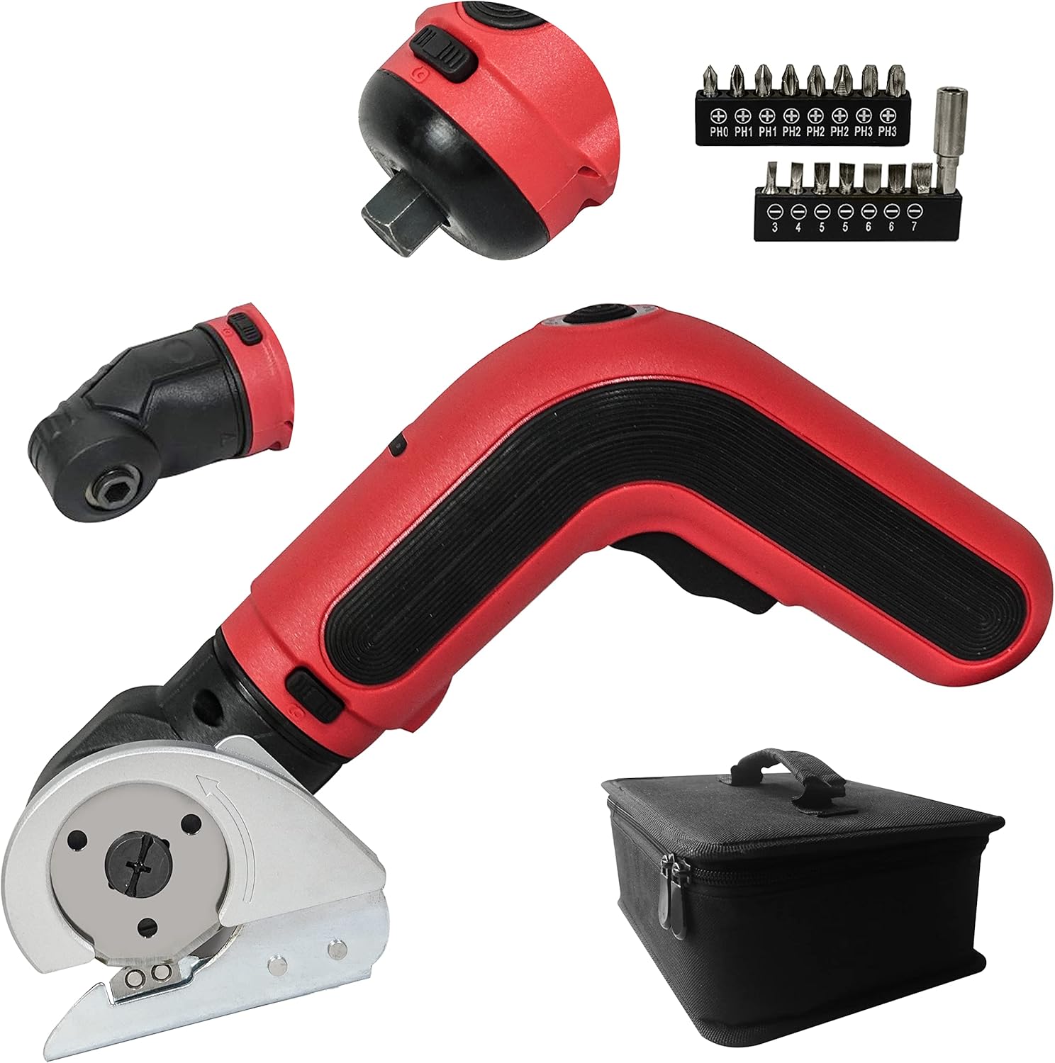 Cordless Electric Scissors Screwdriver 3.6V, Rechargeable Power Multitool, Screwzkuts by S&F STEAD & FAST Pack of 2