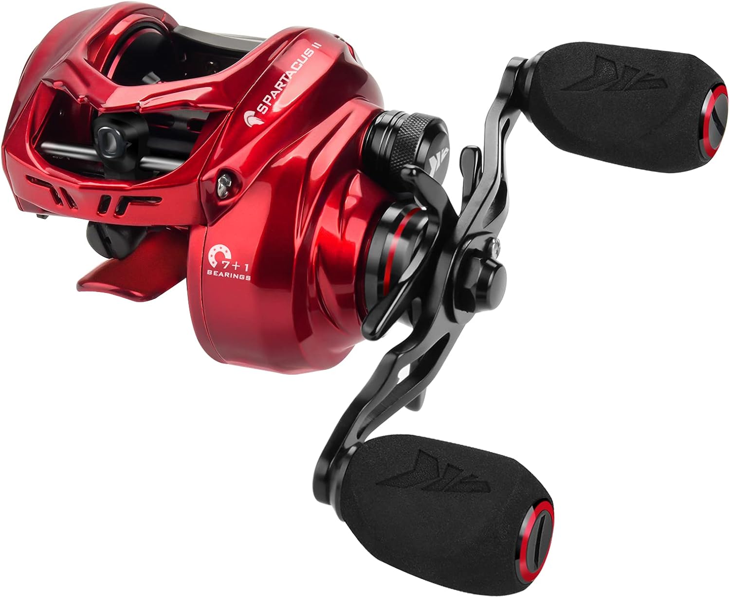 KastKing Spartacus II Baitcasting Fishing Reel, 6oz Ultralight, Super Smooth with 17.6 LB Carbon Fiber Drag, 7.2:1 Gear Ratio, 39mm Palm Perfect Lower Profile Design Pack of 2