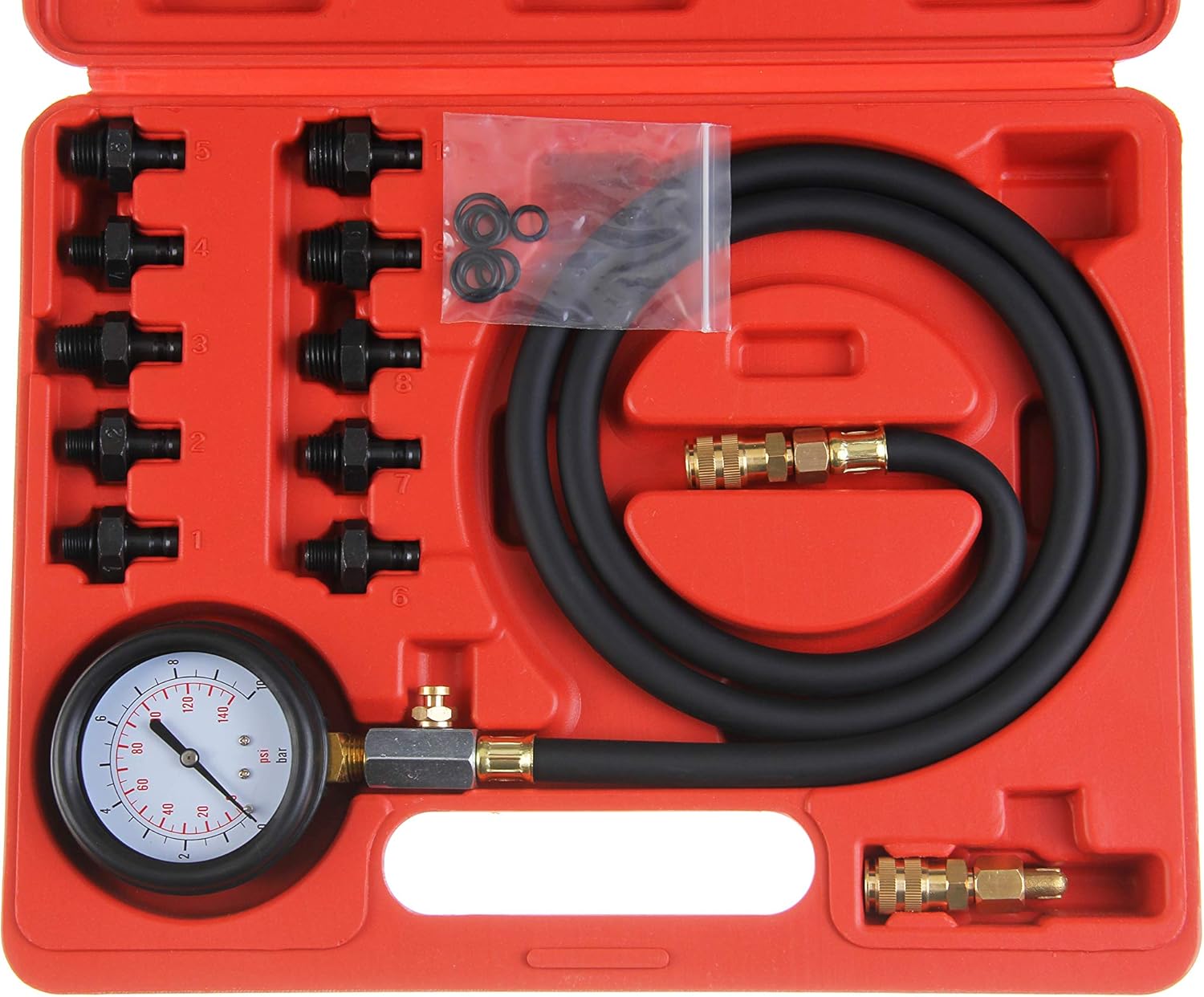 Shankly Oil Pressure Gauge Compression Tester - Mechanical Engine Compression Testing Kit Pack of 2