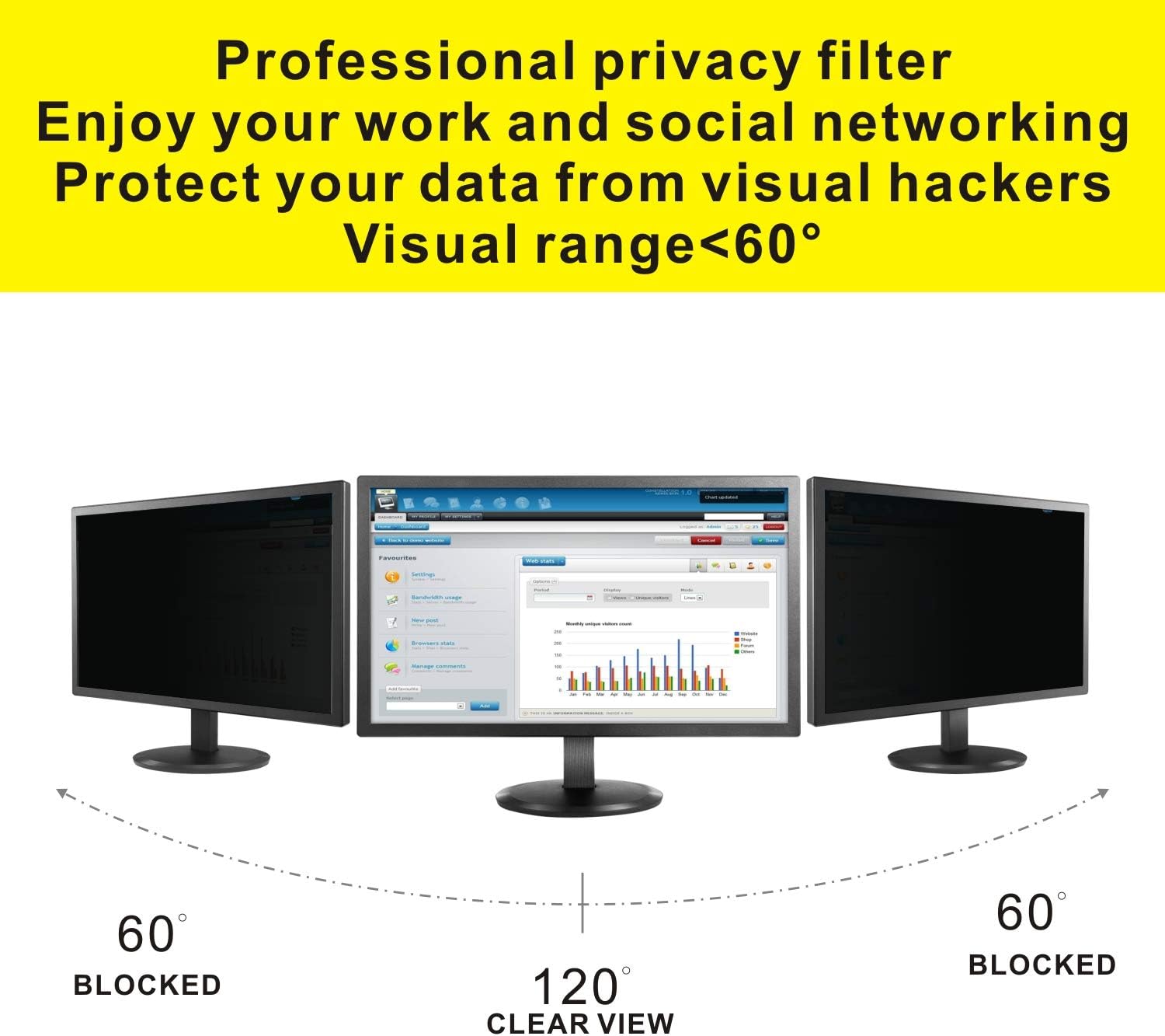 Ofpvss 24 Inch Computer Privacy Filter for 24
