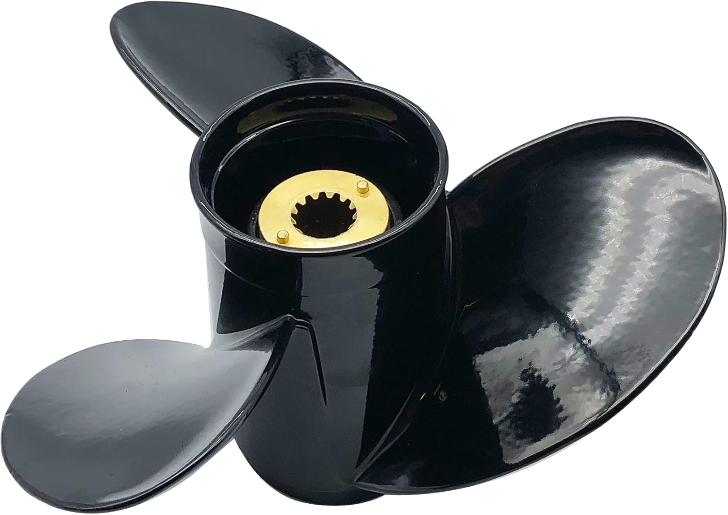 Classic Aluminum Outboard Propeller(12 1/4x9,11 1/4x10,10 7/8x11,10 3/4x12,10 5/8x12,10 1/2x13,10 3/8x13,10 1/4x14,10 3/8x14，10 1/8x15)Compatible For Mercury/Mariner 25 HP Bigfoot/CT-60HP 13 Spline