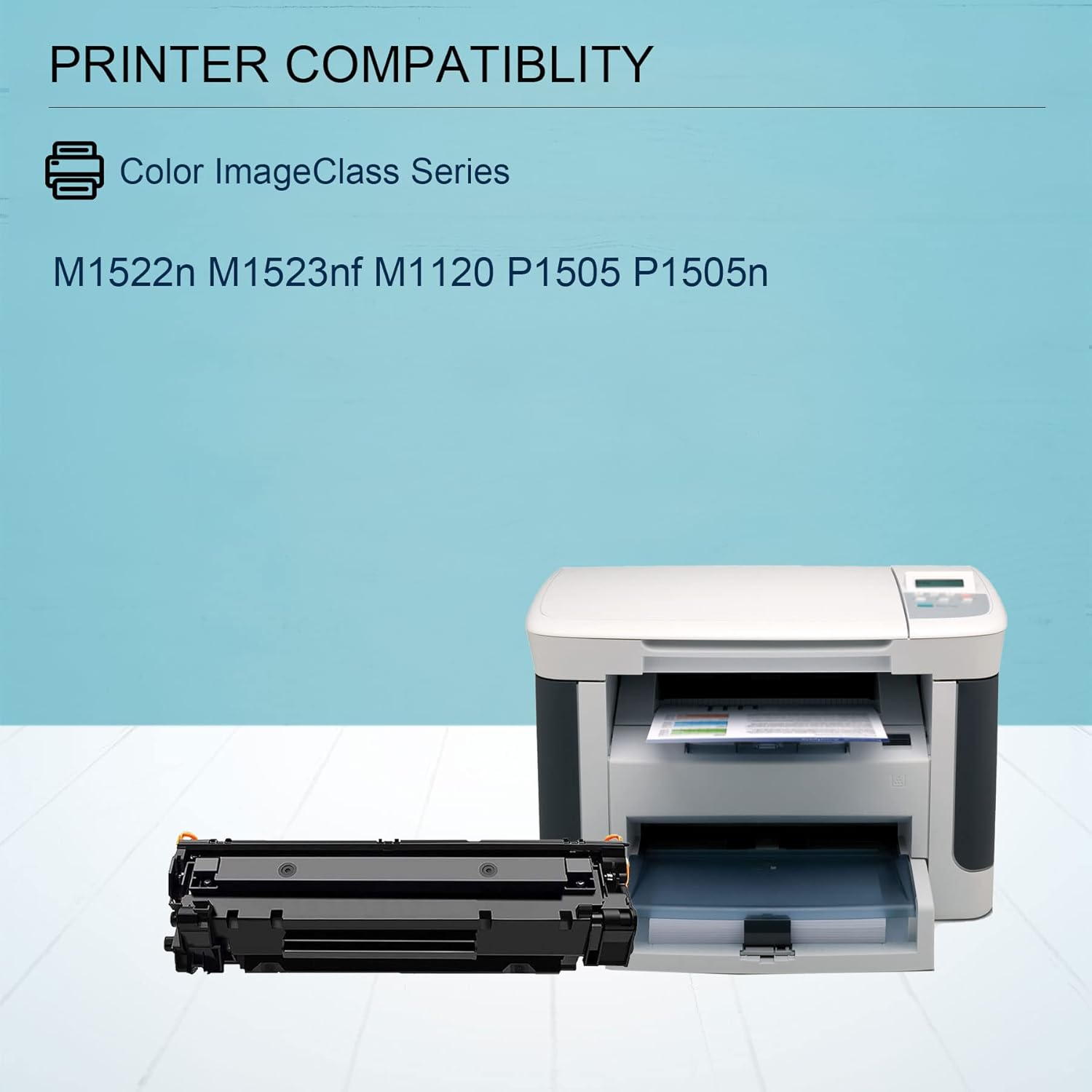 36A | CB436A Toner Cartridge Compatible Replacement for M1522n M1523nf M1120 MFP P1505 P1505n Printer Ink Cartridge-by MERLIUFE (3 Pack, Black)