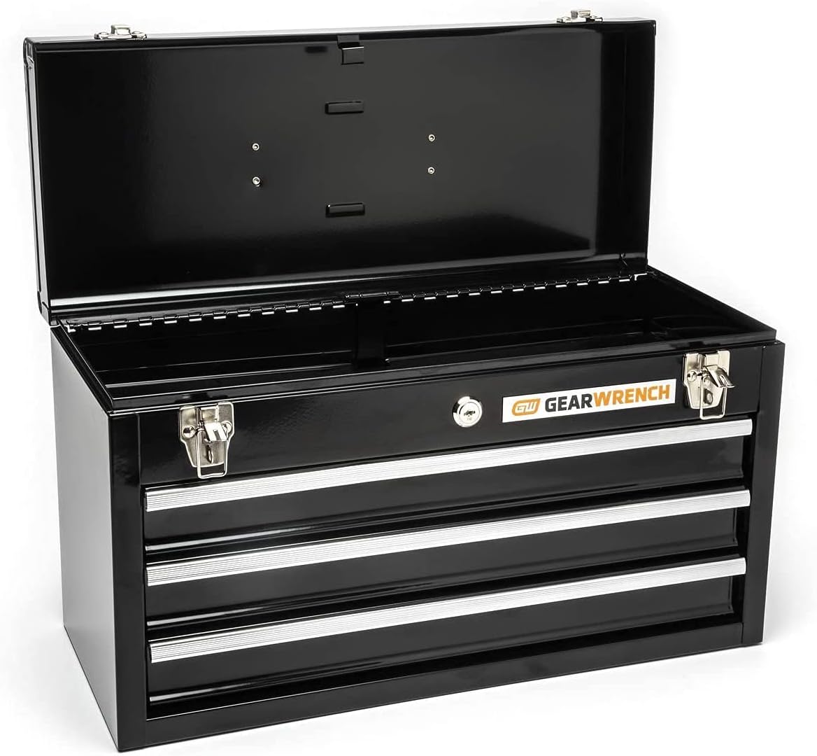 GEARWRENCH 20inch 3 Drawer Steel Tool Box, Black - 83151