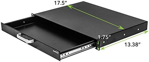 NavePoint Server Cabinet Case 19 Inch Rack Mount DJ Locking Lockable Deep Drawer with Key 1U Pack of 2