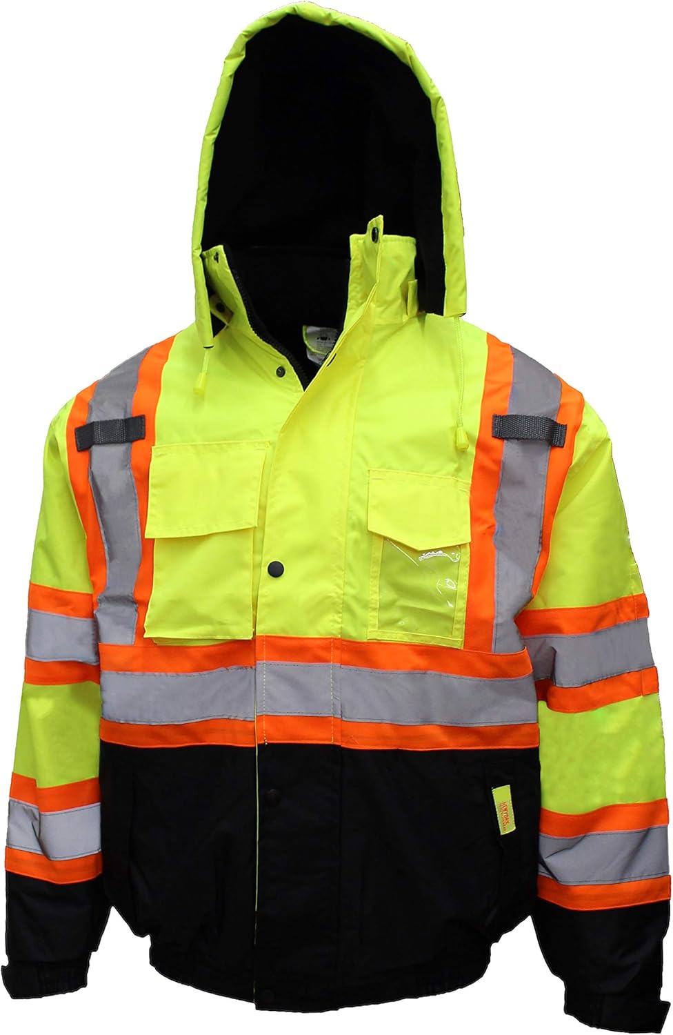 New York Hi-Viz Workwear WJX7012 Men's ANSI Class 3 High, Neon Lime, Size Large Pack of 2