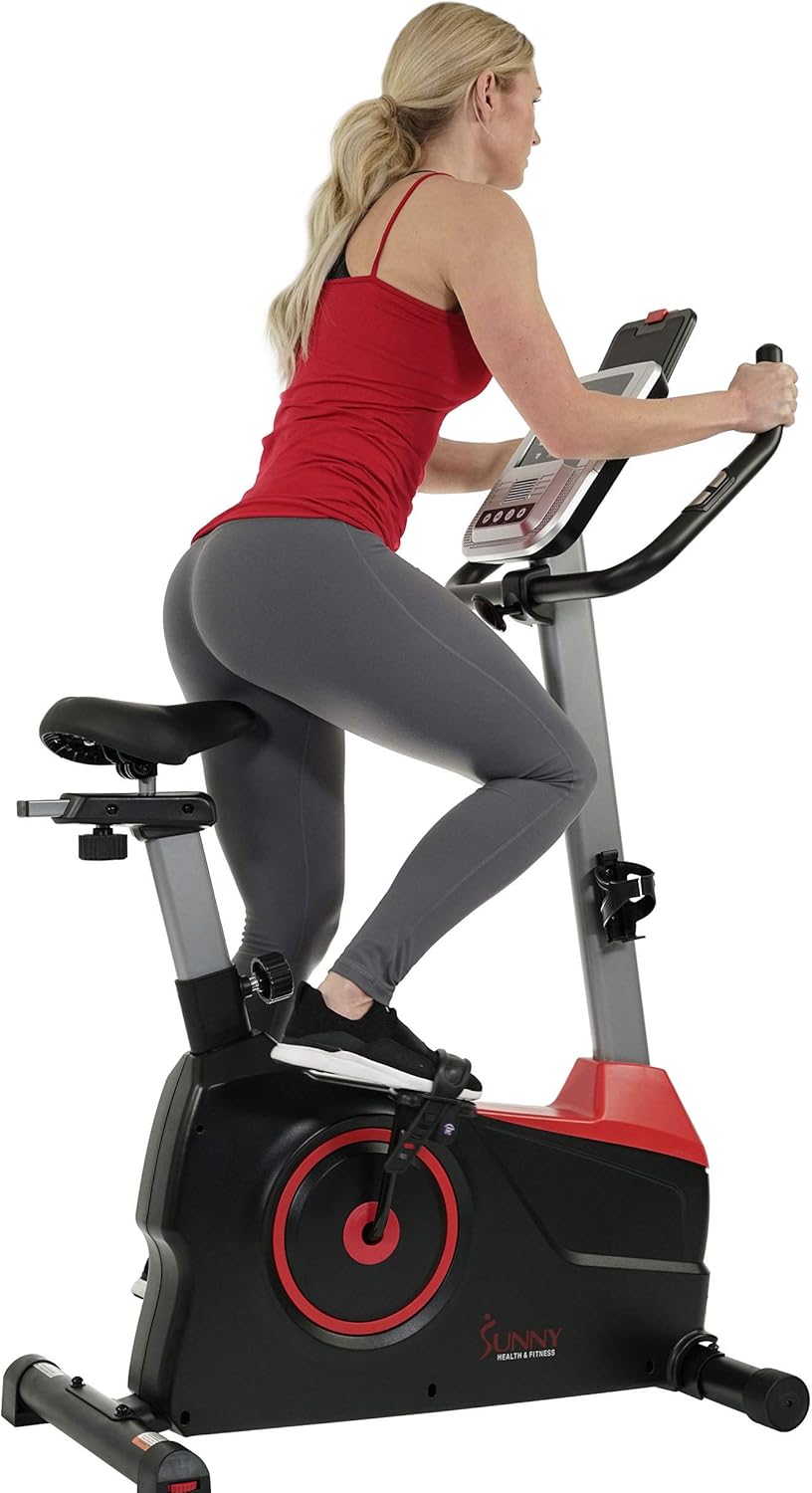 Sunny Health & Fitness Evo-Fit Stationary Upright Bike with 24 Level Electro-Magnetic Resistance - SF-B2969