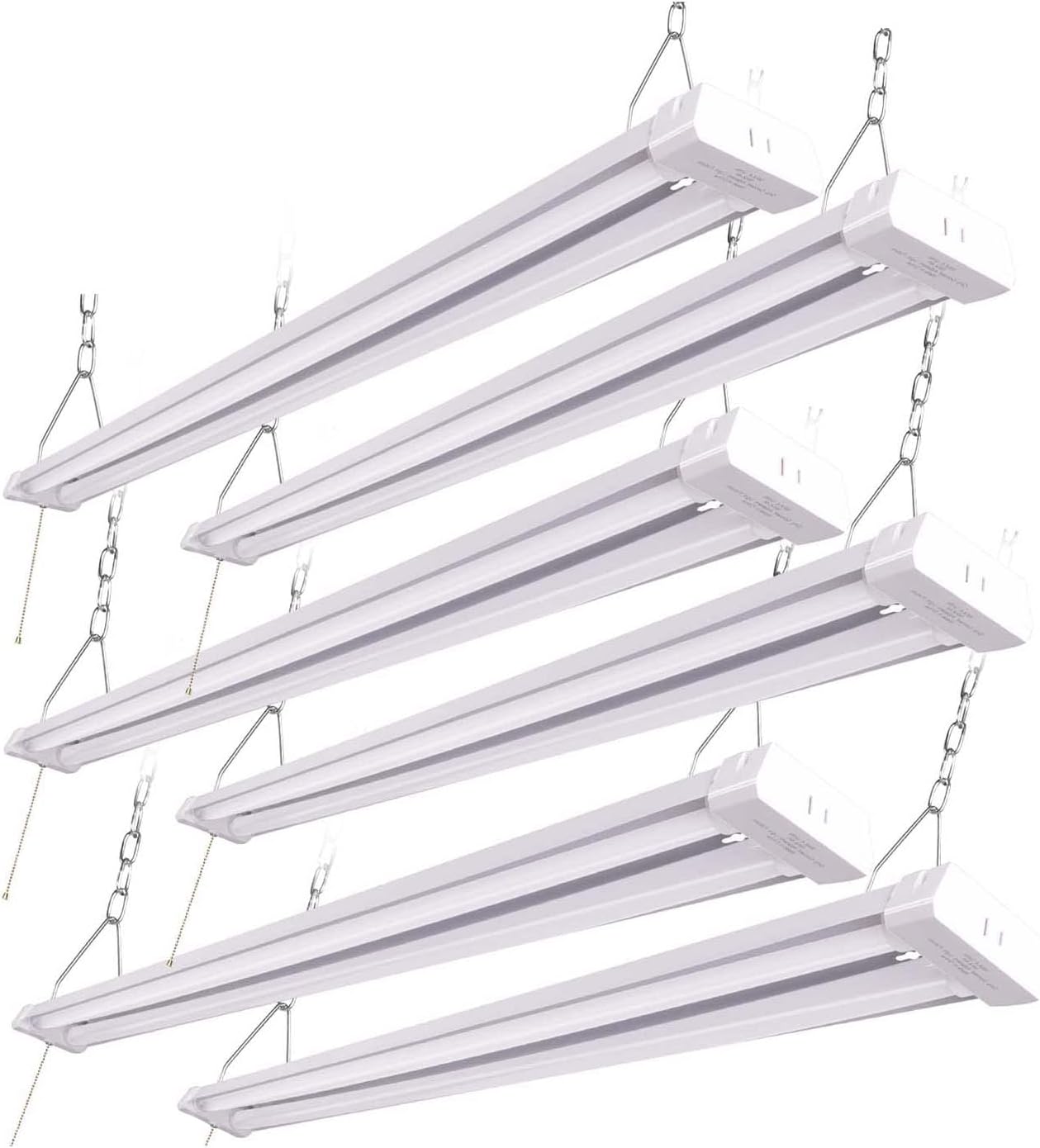 Linkable LED Shop Light 4ft,3CCT 3000K/4000K/5000K Selectable,Led Shop Light,4500LM Super Bright,3Color Temperatures with Memory Function,4ft Led Shop Light for Garage,Workshop,Warehouse,Shop,6 Pack