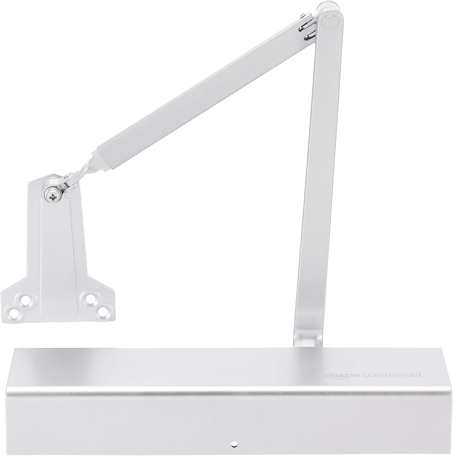 AmazonCommercial Door Closer, Standard arm with Adjustable Size 1-6,BC, PA Bracket,Plastic Cover, Silver, 2-Pack, ADA Compliant