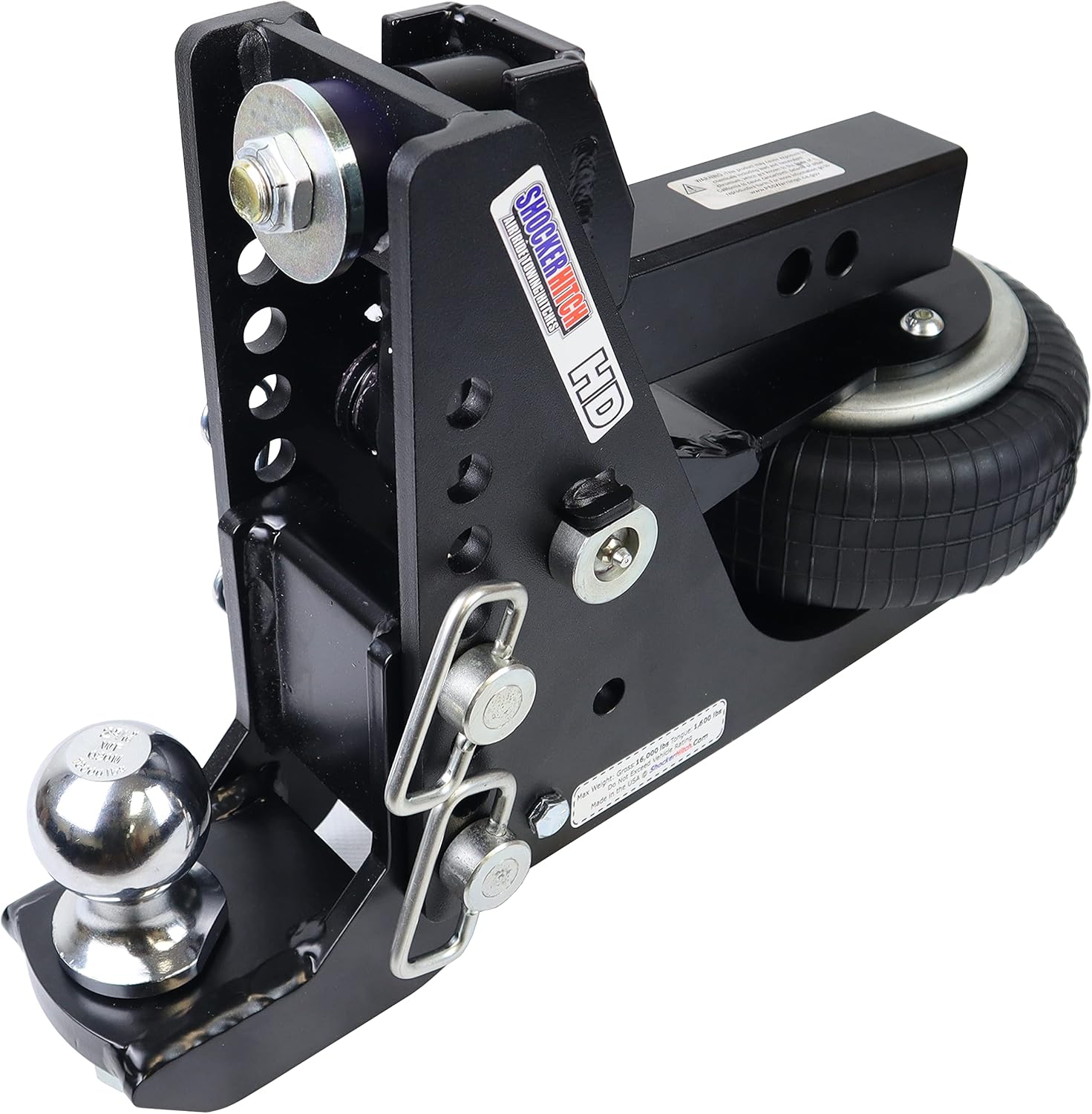 Shocker HD Max Black Air Drop Hitch 4-1/2