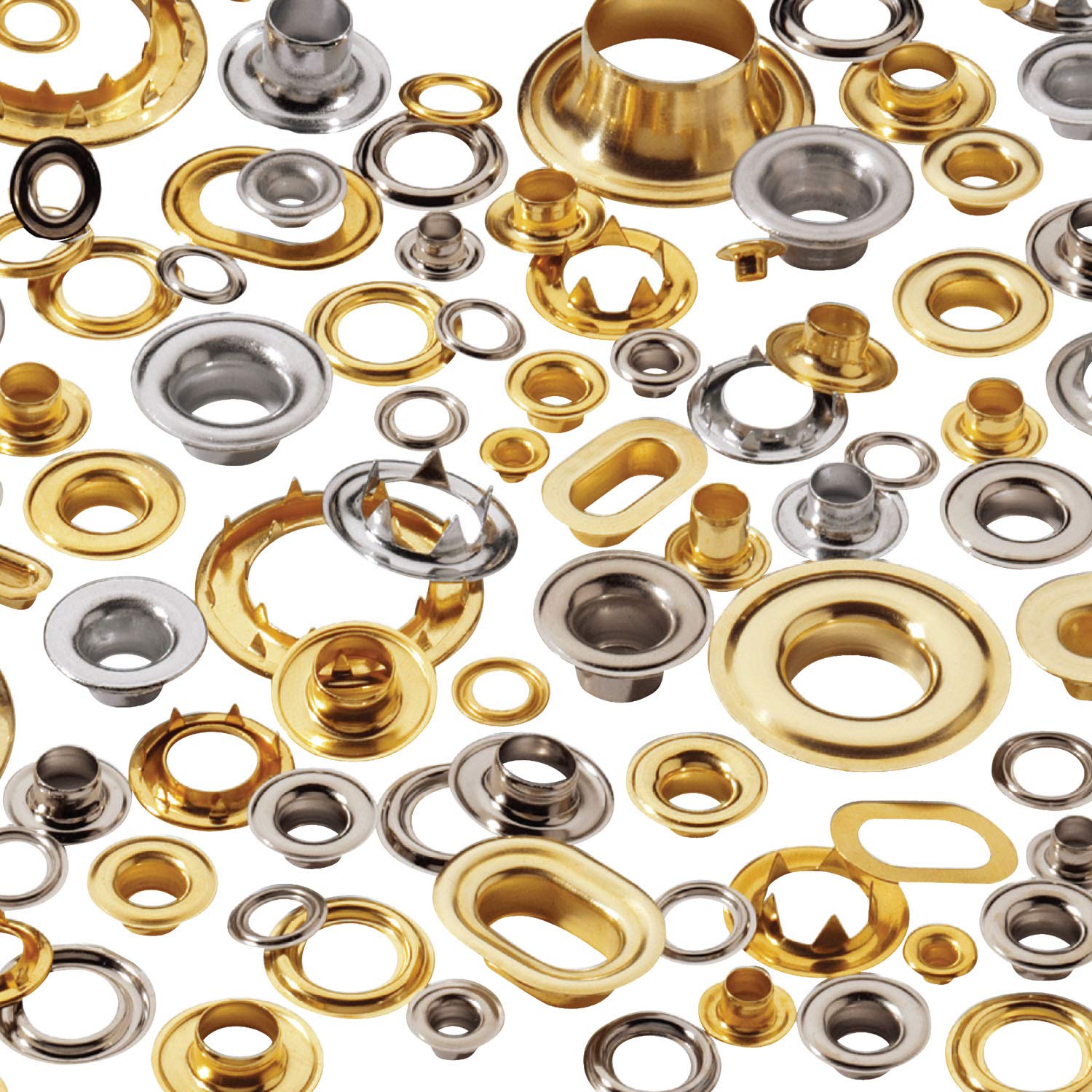 Stimpson SPGW3B300 Self-Piercing Grommet and Washer Brass Reliable, Durable, Heavy-Duty #3 Set (300 Pieces) Pack of 2