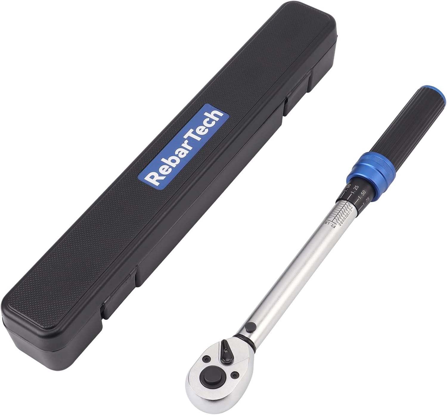 RebarTech 3/8-Inch Drive Click Torque Wrench, 2.5～45 Ft-Lbs (4～61 Nm),Preset,Dual Torque Scales, Industrial Precision Pack of 2