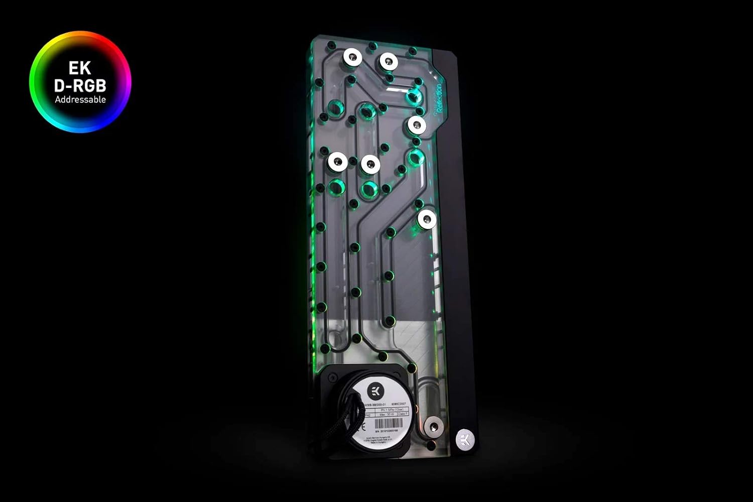 EKWB EK-Quantum Reflection Fractal ATX D5 PWM Distroplate, Digital RGB, Plexi