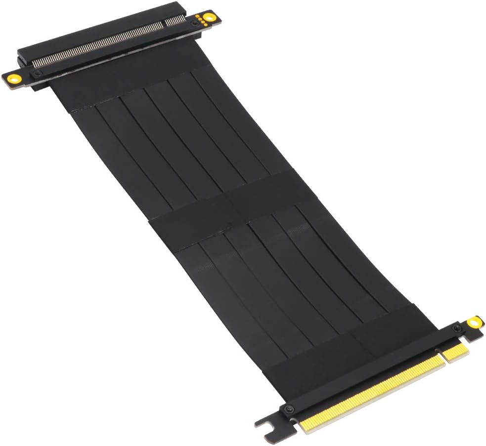 Pcie Extension Cable Pcie x16 Extension Cable PCIE Express3.0 16X Extension Cable pcie Riser (pcie 16X 180 Degree Cable 20cm) Pack of 2